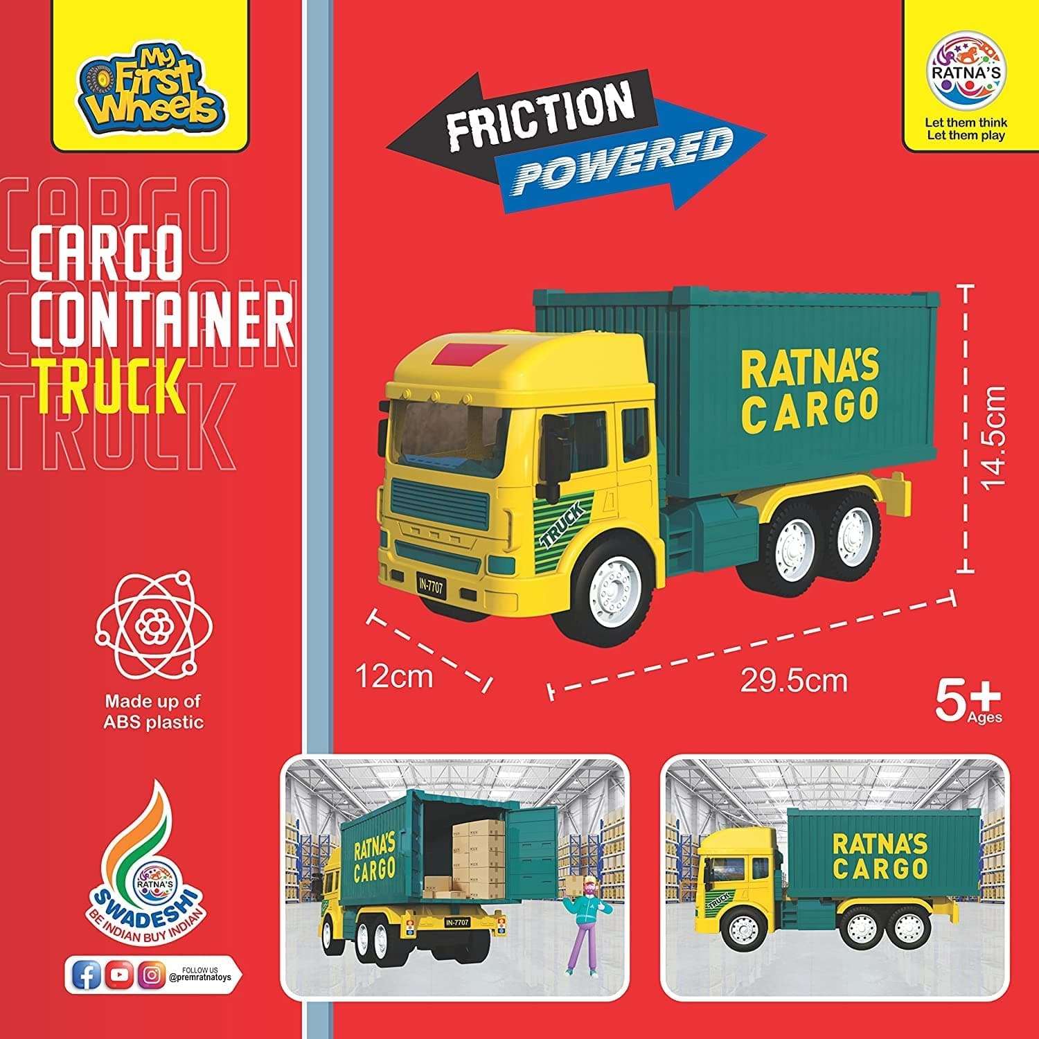 RAMPKD Cargo Container Truck Ratnas Cargo (Multicolor, Pack of: 1) 6