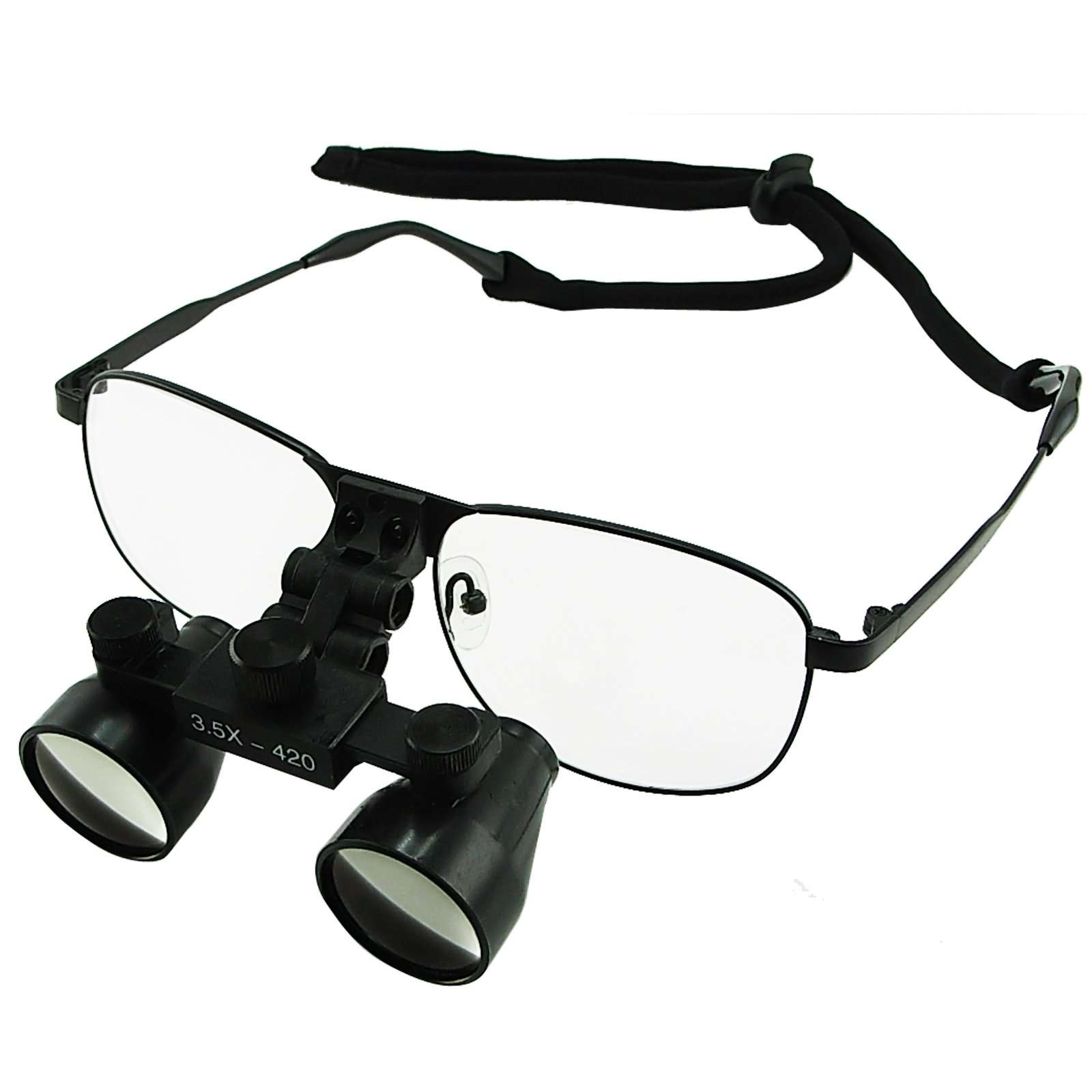 3.5X Magnification Dental Loupes, Galilean Style Titanium Frame, Dental Surgical Medical Binocular 1