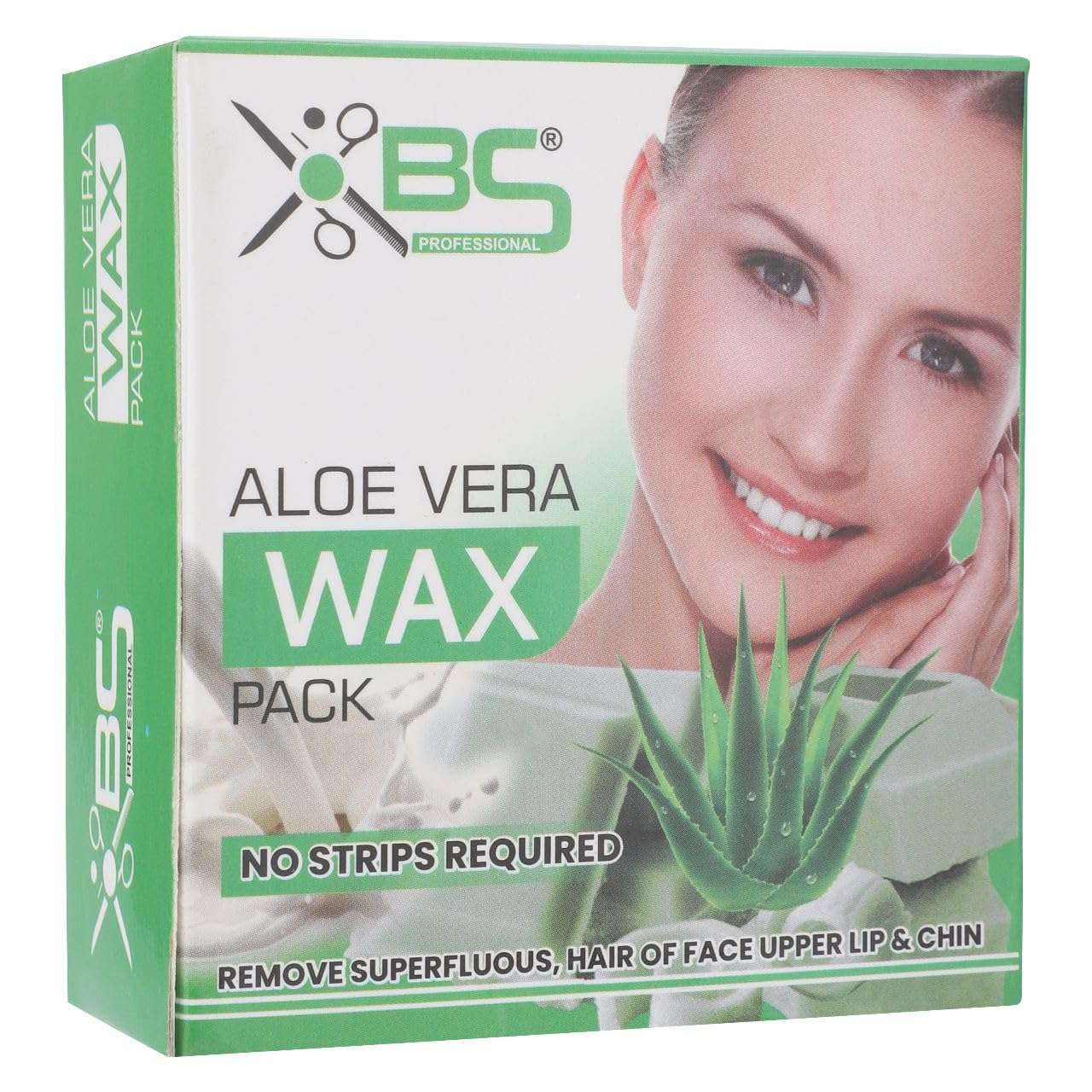 XBS PROFESSIONAL Aloevera Wax Pack For Face, Upper Lips and Chin Hair Removal (80gm) 1