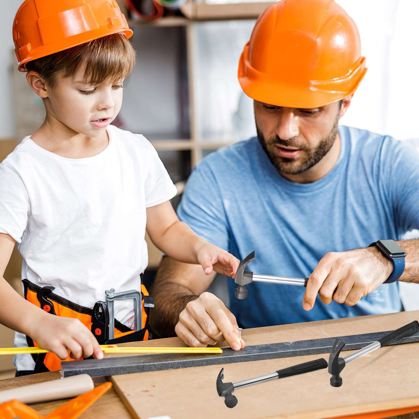 DECHOUS 5pcs Mini Claw Hammer Set, Mini Hammer with Non-slip Rubber Handle And Steel Head for Home Diy Crafts 5