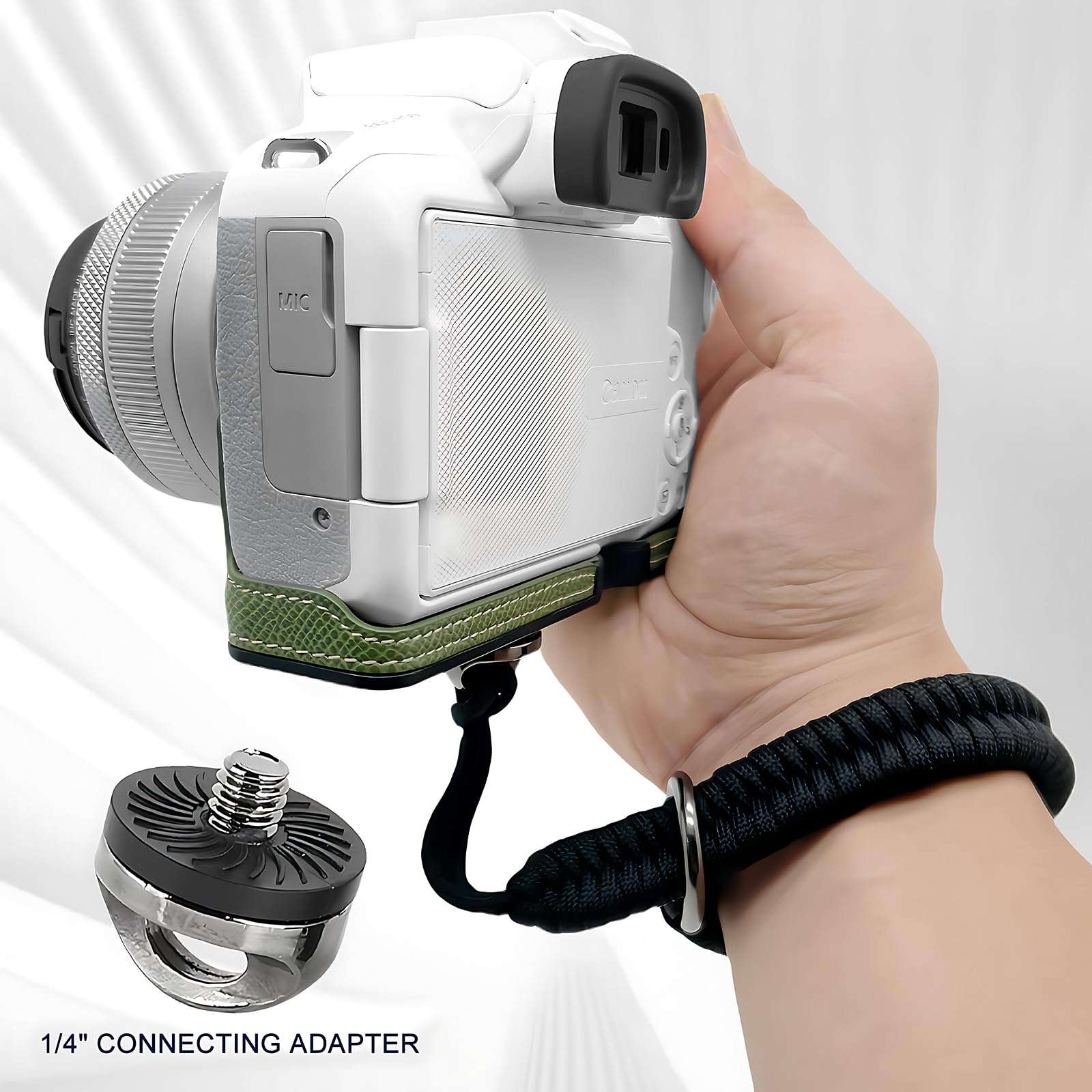 NKSRCP Camera Wrist Strap,Nylon Hand Wrist Straps Lanyard with A 1/4" Screw,for Insta360 Selfie Stick, Nikon Canon Sony Samsung Olympus Dslr Cameras, Smartphone Gimbal Stabilizer（black） 5