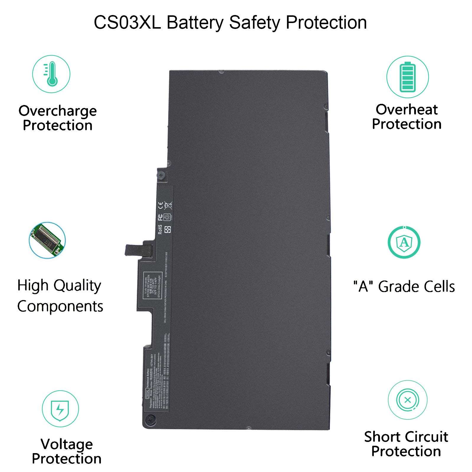 CS03XL Laptop Battery Compatible with HP EliteBook 840 G3 848 G3 850 G3 755 G3 745 G3 EliteBook 840 G4 848 G4 850 G4 755 G4 745 G4 ZBook 15u G3 G4 mt42 mt43 Series 800231-1C1 800513-001 6