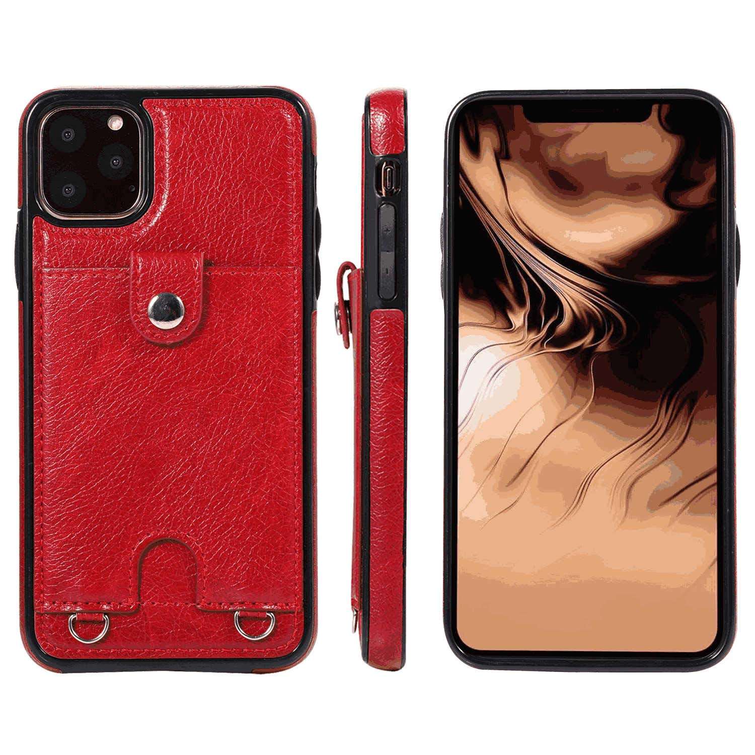 Leather Cover Compatible with Samsung Galaxy S9 Plus, Card Holders Kickstand Extra-Shockproof red Wallet Case for Samsung Galaxy S9 Plus 2