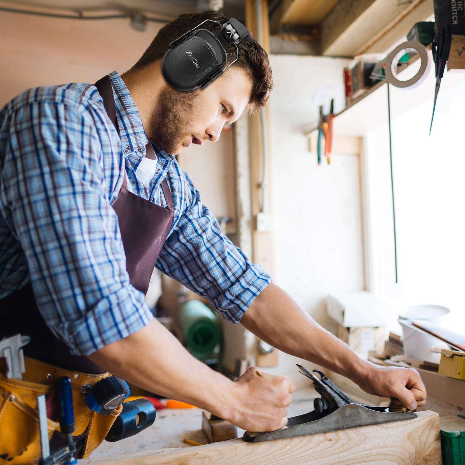 ProCase Noise Reduction Safety Earmuffs Bundle with FM/AM Radio Bluetooth Headphones 5