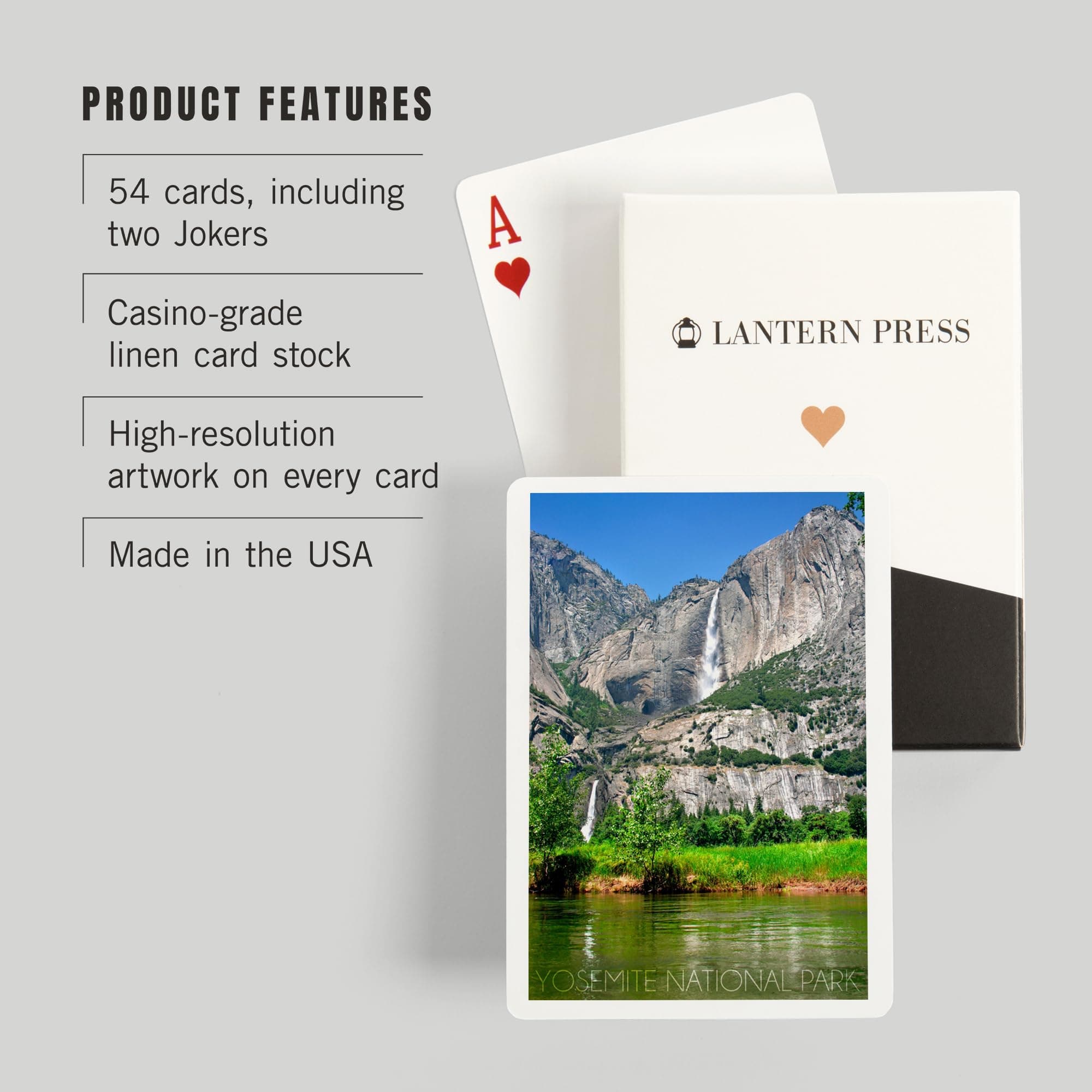 Lantern Press Yosemite National Park, California, Yosemite Falls (52 Playing Cards, Poker Size Card Deck with Jokers) 3