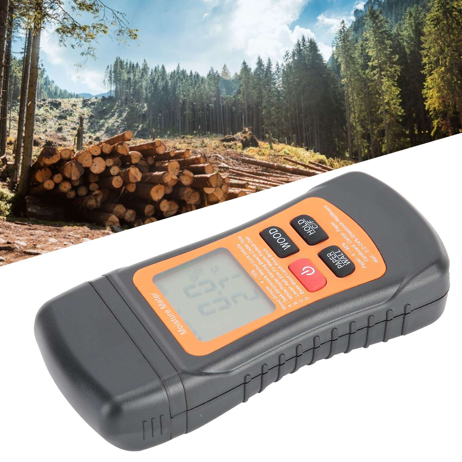 Wood Moisture Detector, Wood Temperature Tester 2 in 1 Timber Damp Detector Wood Moisture Meter, Firewood for Wood Building Material Walls Paper Woodworker 5