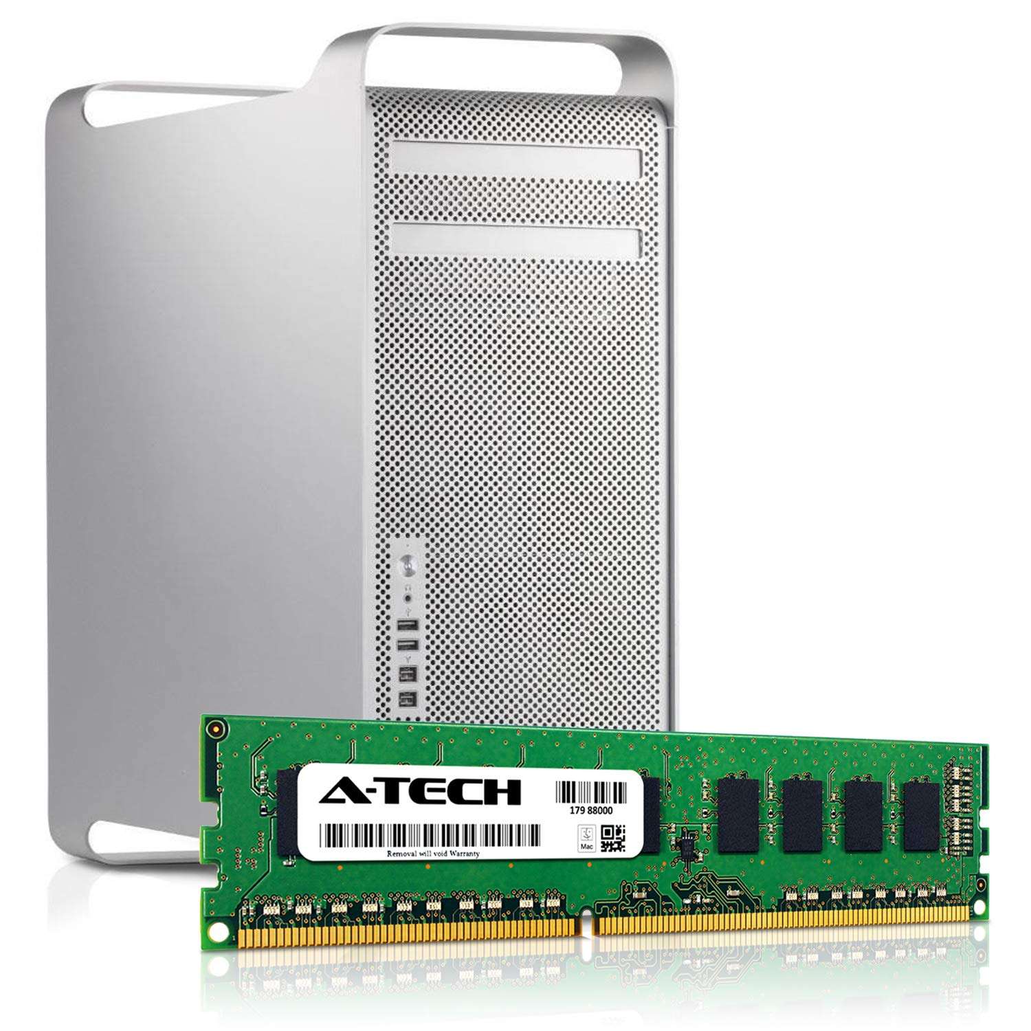A-Tech 16GB Kit (4x4GB) Memory for Mac Pro Mid 2010 & Mid 2012 (MacPro5,1) | DDR3 1333MHz ECC Unbuffered DIMM PC3-10600 Dual Rank 2Rx8 1.5V 240 Pin RAM Upgrade 4
