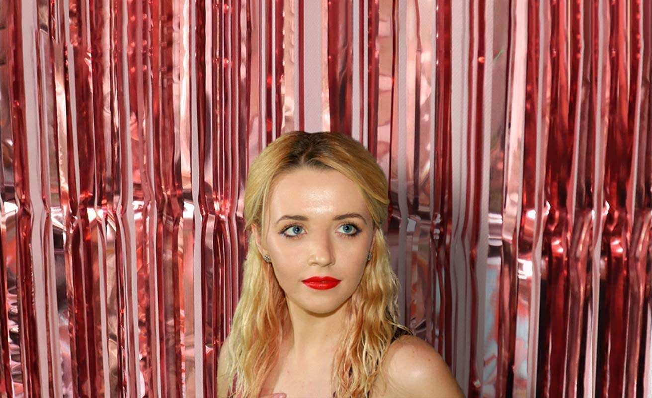 WILDCROC Rose Gold Fringe Curtains for Girls Birthday, Christmas, Halloween, Graduation Ceremony, New Years, Party Decorations | 3 x 6 feet, Pack of 5 6