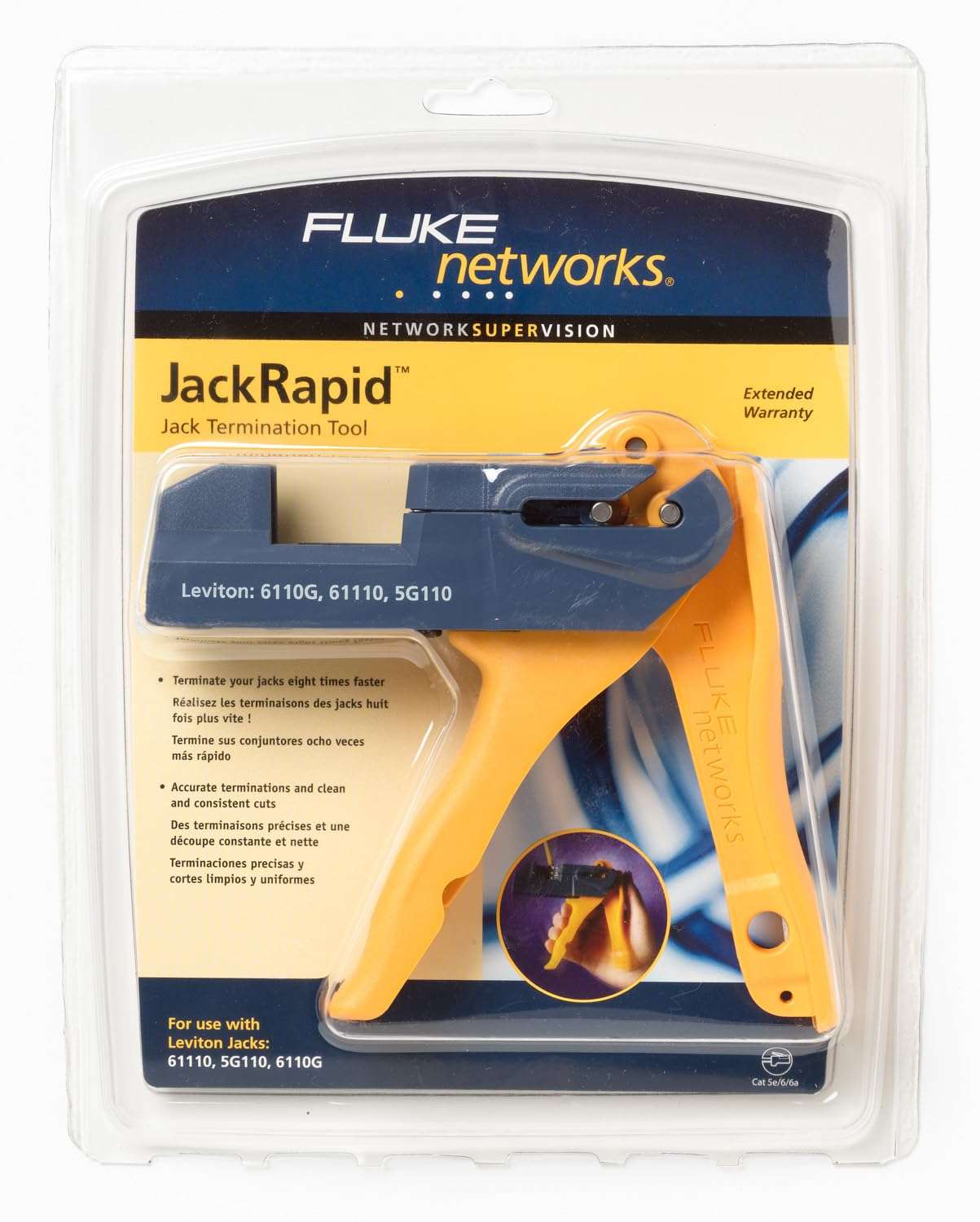 Fluke Networks JR-LEV-2 Jack Rapid Punch Down Tool for Leviton 61110 5G110 6110G 3