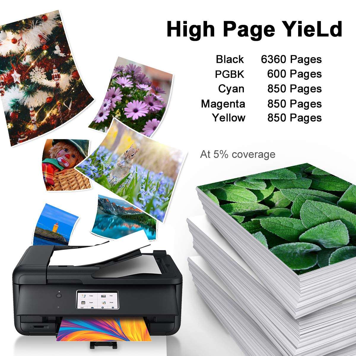 H&BO TOPMAE Compatible Ink Cartridge Replacement for Canon 280 281 PGI-280XXL CLI-281XXL Ink for PIXMA TR8520 TR7520 TS6120 TS6220 TS702 TS6100 TS6200 TS9520 TS6320 TS9521C Printer (10 Pack) 3