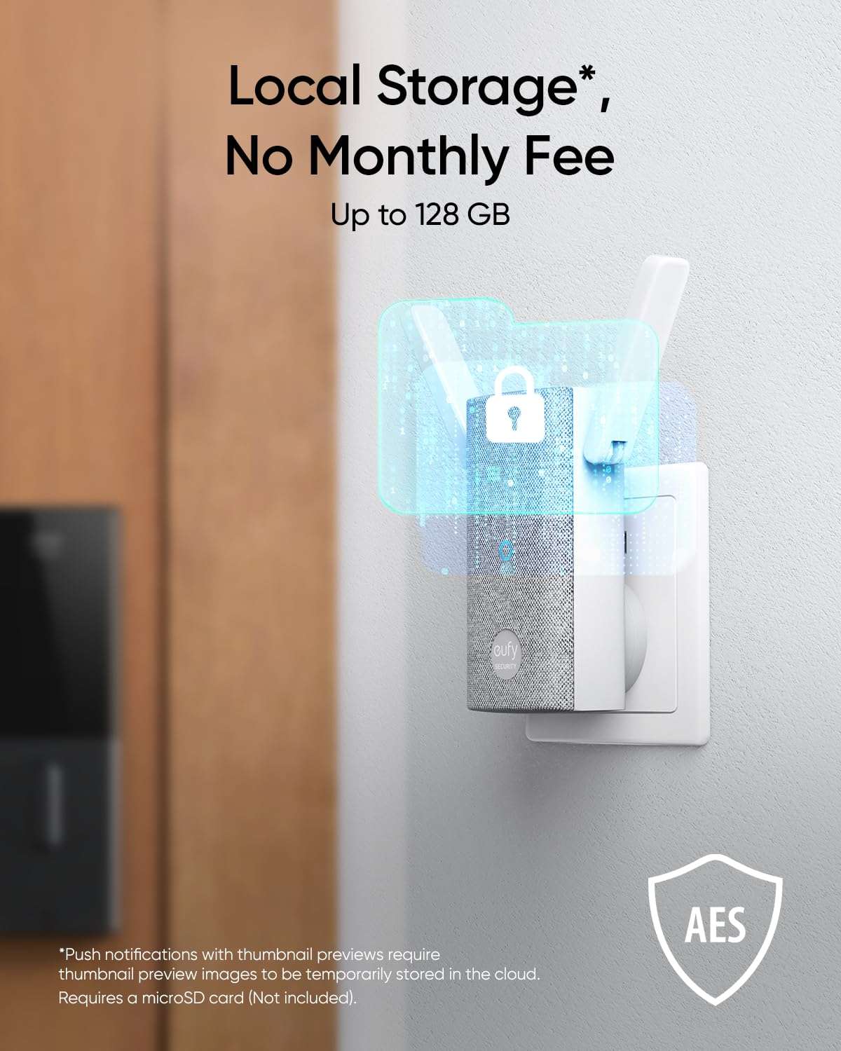 eufy Video Smart Lock S330, 3-in-1 Camera+Doorbell+Fingerprint Keyless Entry Door Lock, Smart Wi-Fi Deadbolt for Front Door, App Remote Control, No Monthly Fee, SD Card Required, Chime Included 6