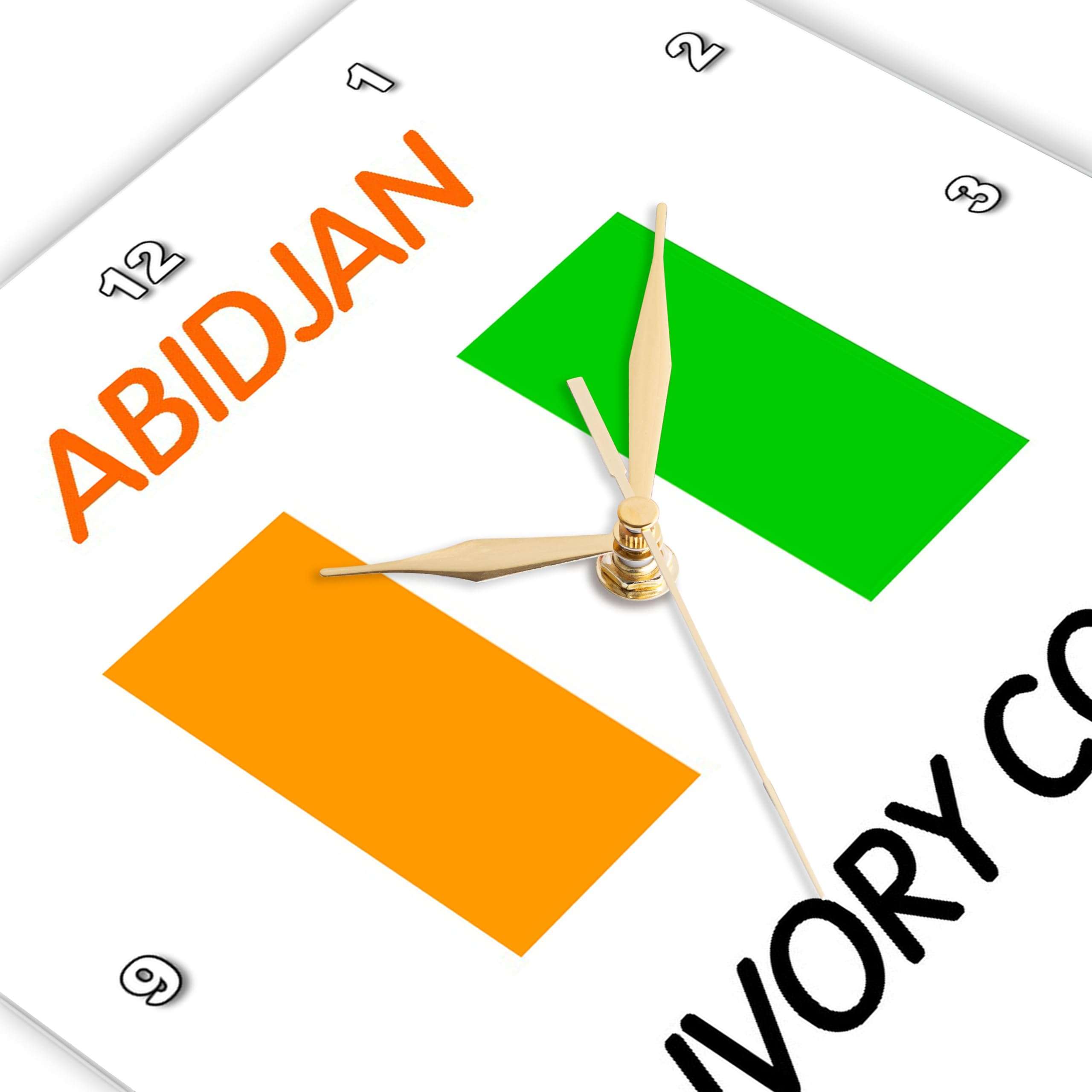 3dRose Wall Clock Silent - 15 inch - Image of Name Durban South Africa with Countrys Flag - Lens Art by Florene - African Cities with Flag 3