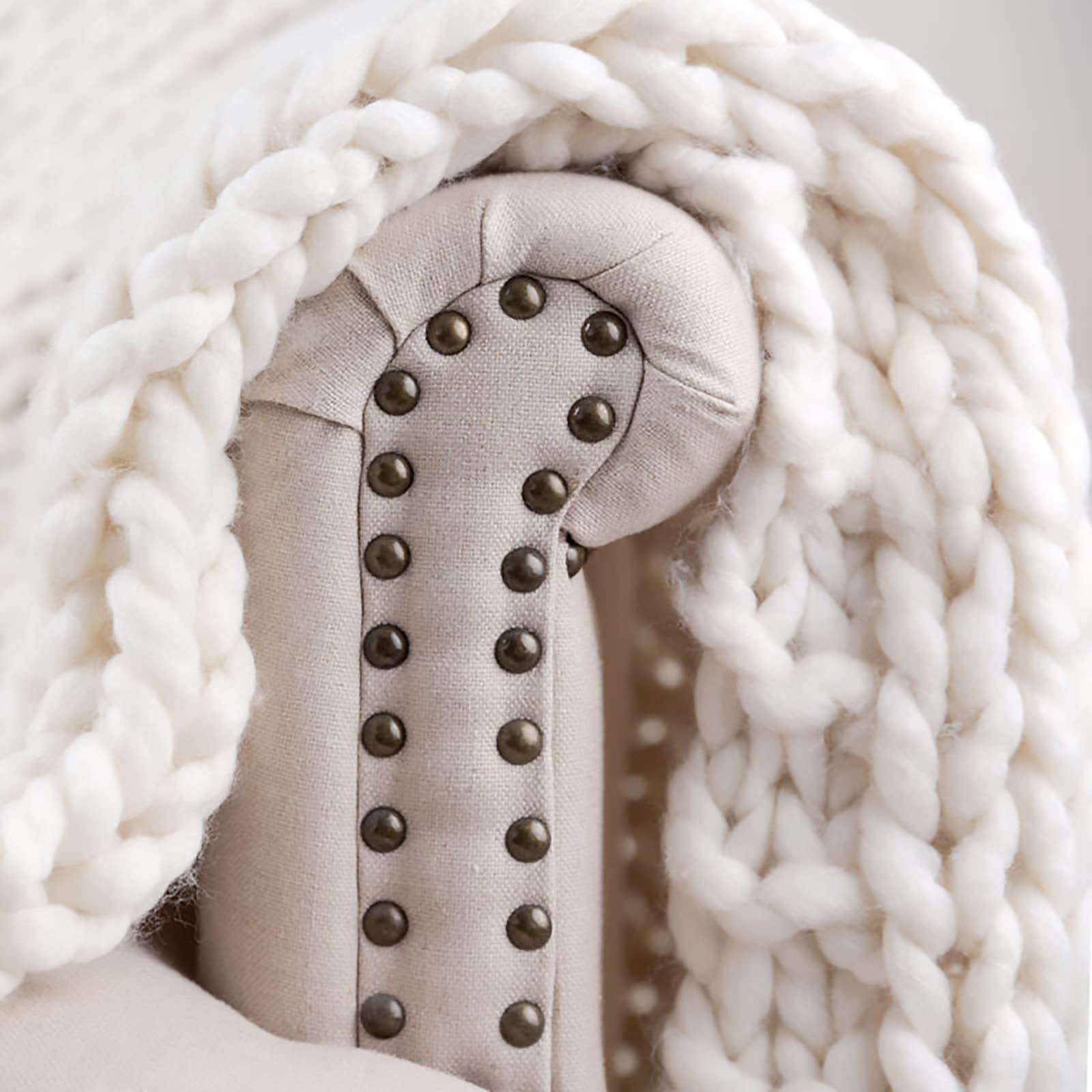 THE HOME TALK Beautifully Knitted and Textured Blanket | Very Soft and Premium Wool | Snuggle up Any time in This Luxurious All-Season Blanket | Lightweight Cozy Blankets 4