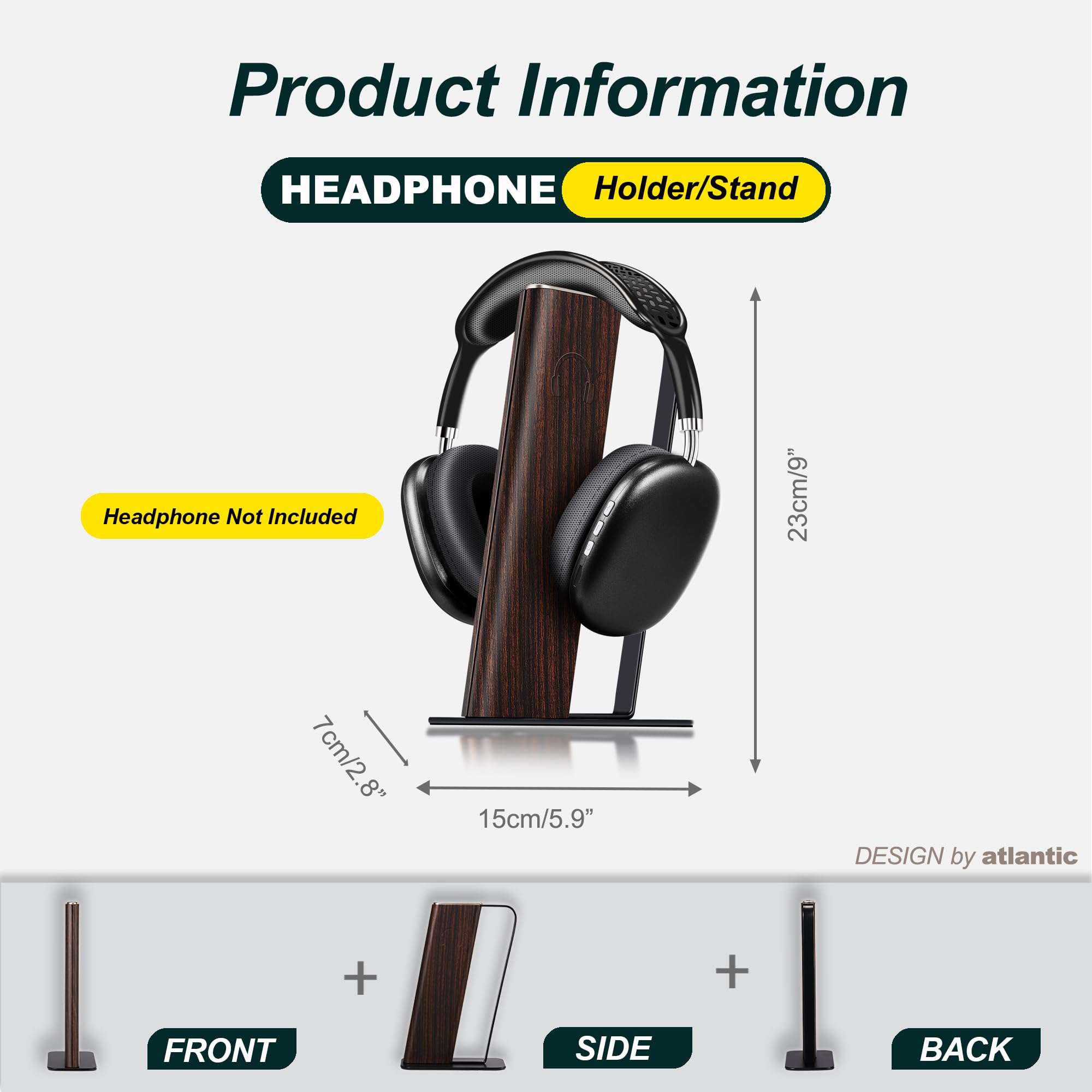 Gunking Luxury Headphone Stand,Headset Stand,Headphone Holder for Desk,Gaming Headset Holder. 5