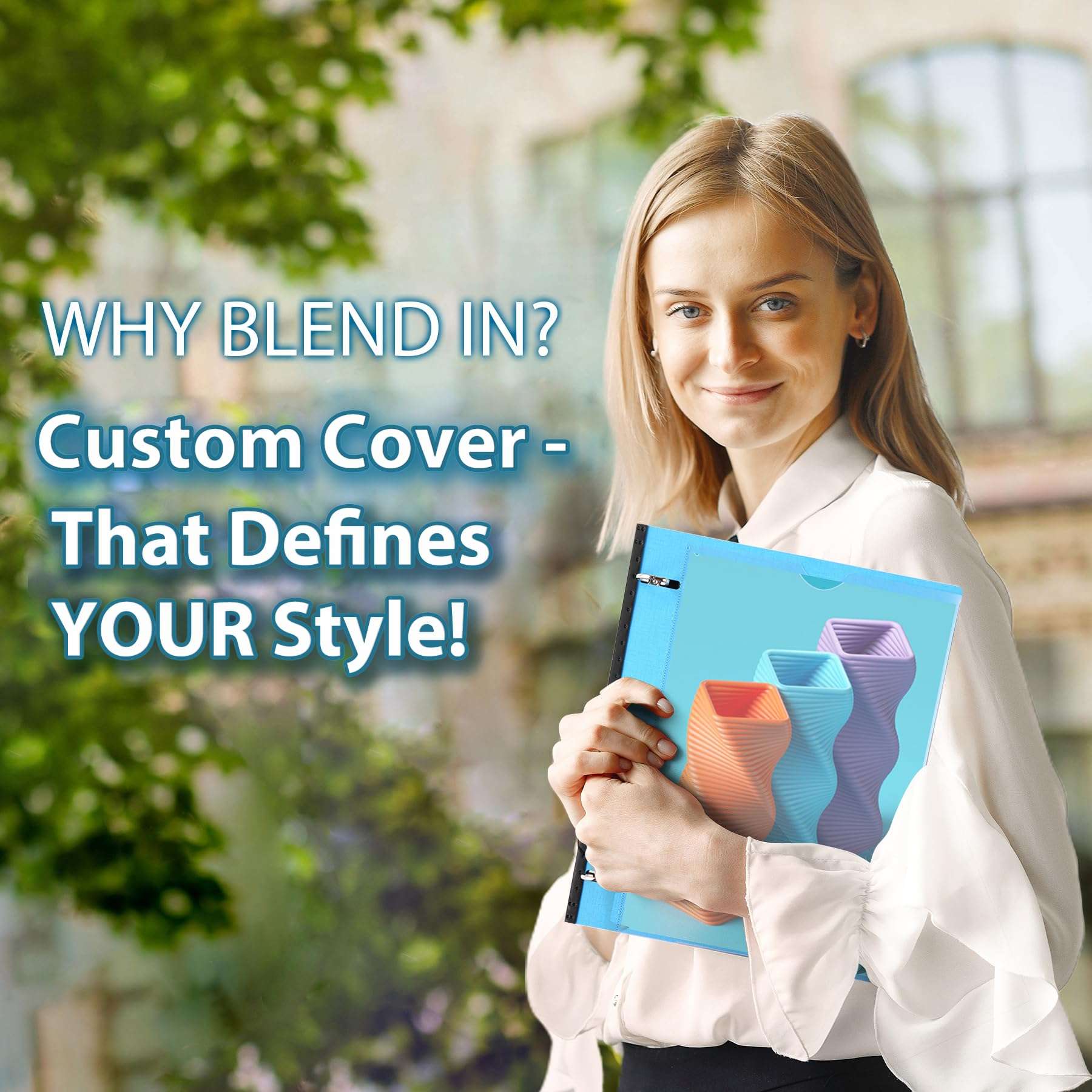 WOT I 12-Pack Telescoping 3 Ring Binder(0.75"), Expandable Flexible Binder - Patented Design for Easy Portability, Holds 160 Sheets, 4 Bright Colors, Perfect for School, Office&Home Organization 5