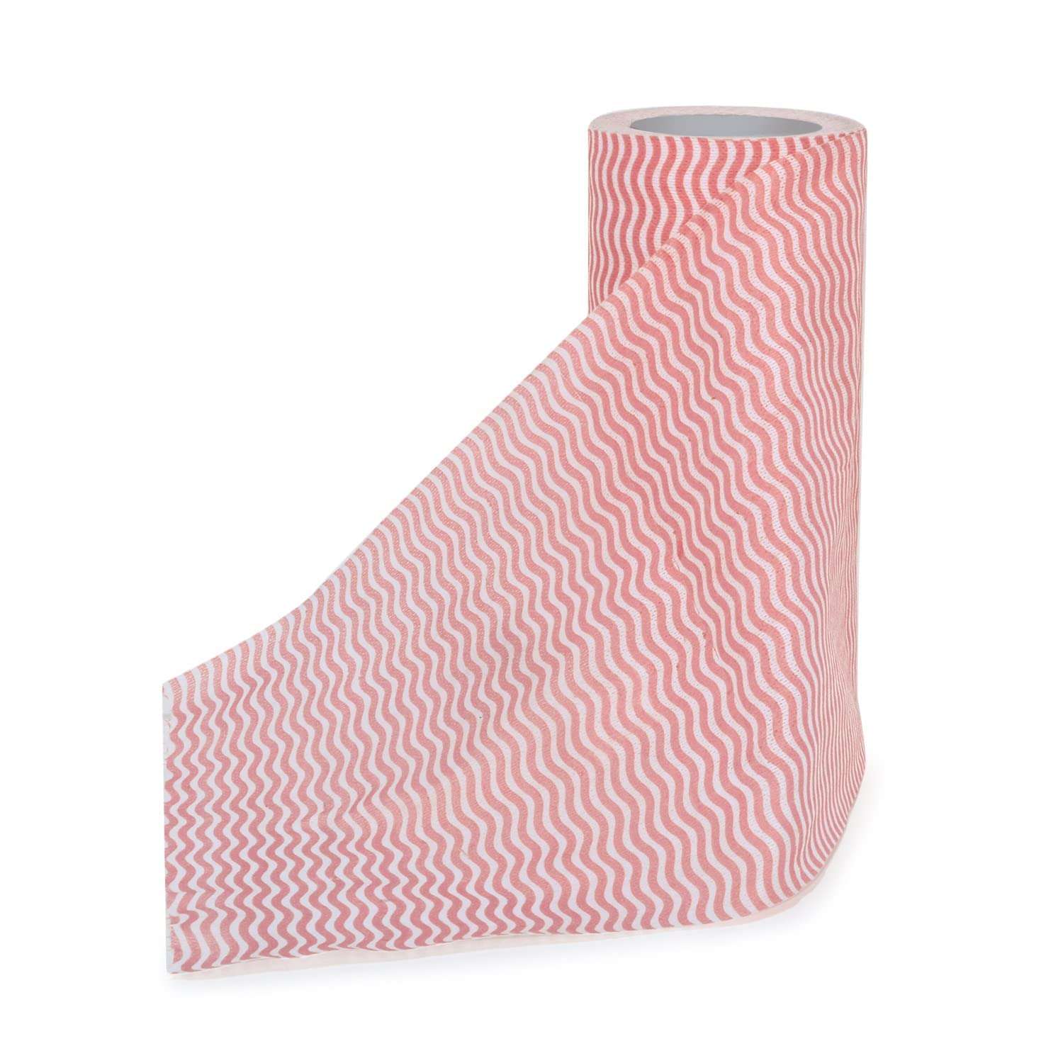 Sizi Kitchen Towel Roll Reusable Washable for Multipurpose Super Absorbent, Dish Towels, Soft Touch Handy Wipes, Alternative - Eco Friendly (Zig Zag Pink, Pack of 2 ,80 Wipes Each Roll ) 2