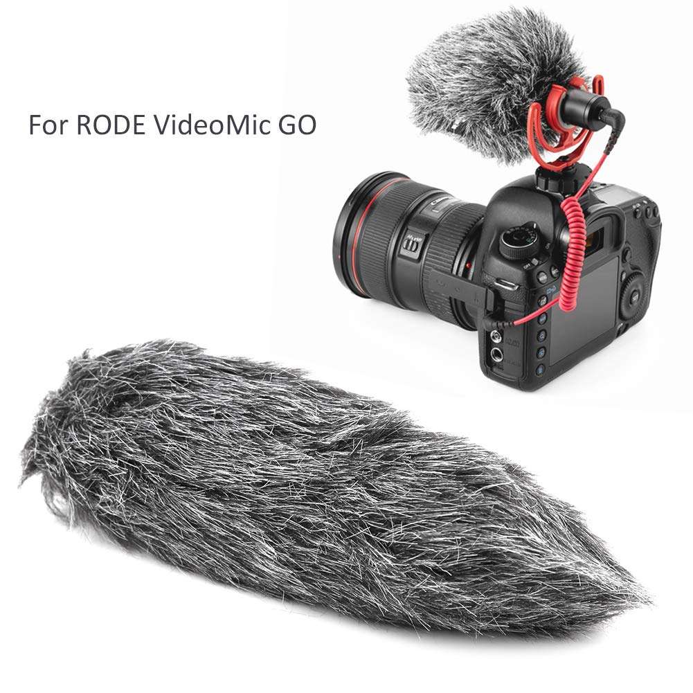 Acouto Microphone Windshield Furry for RODE VideoMic, Outdoor Recorder Wind Cover Furry Microphone Windscreen Muff 3