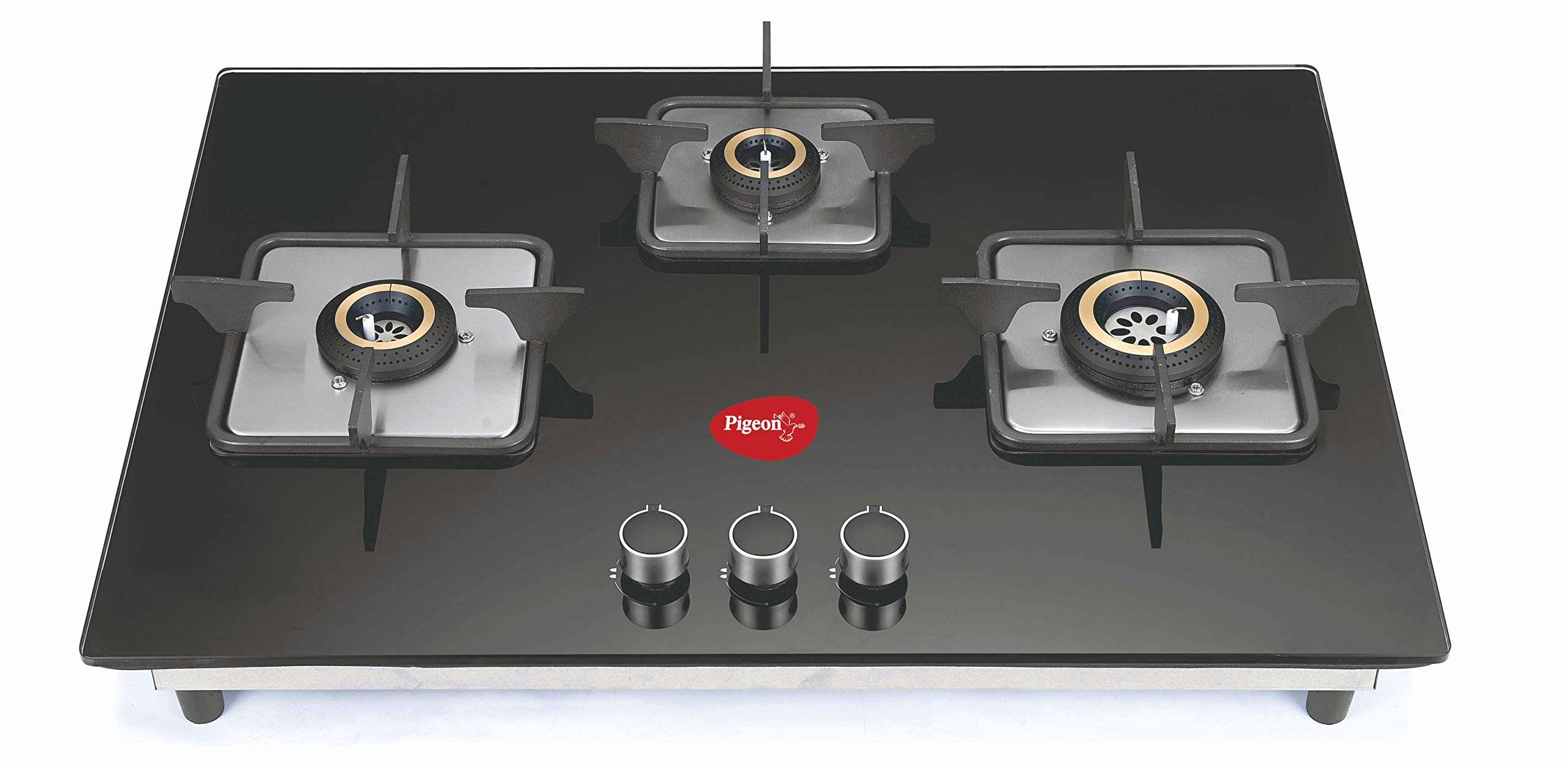 Pigeon Spark Series Glass Top 3 Burner Automatic Hob (Gas Stove) 1