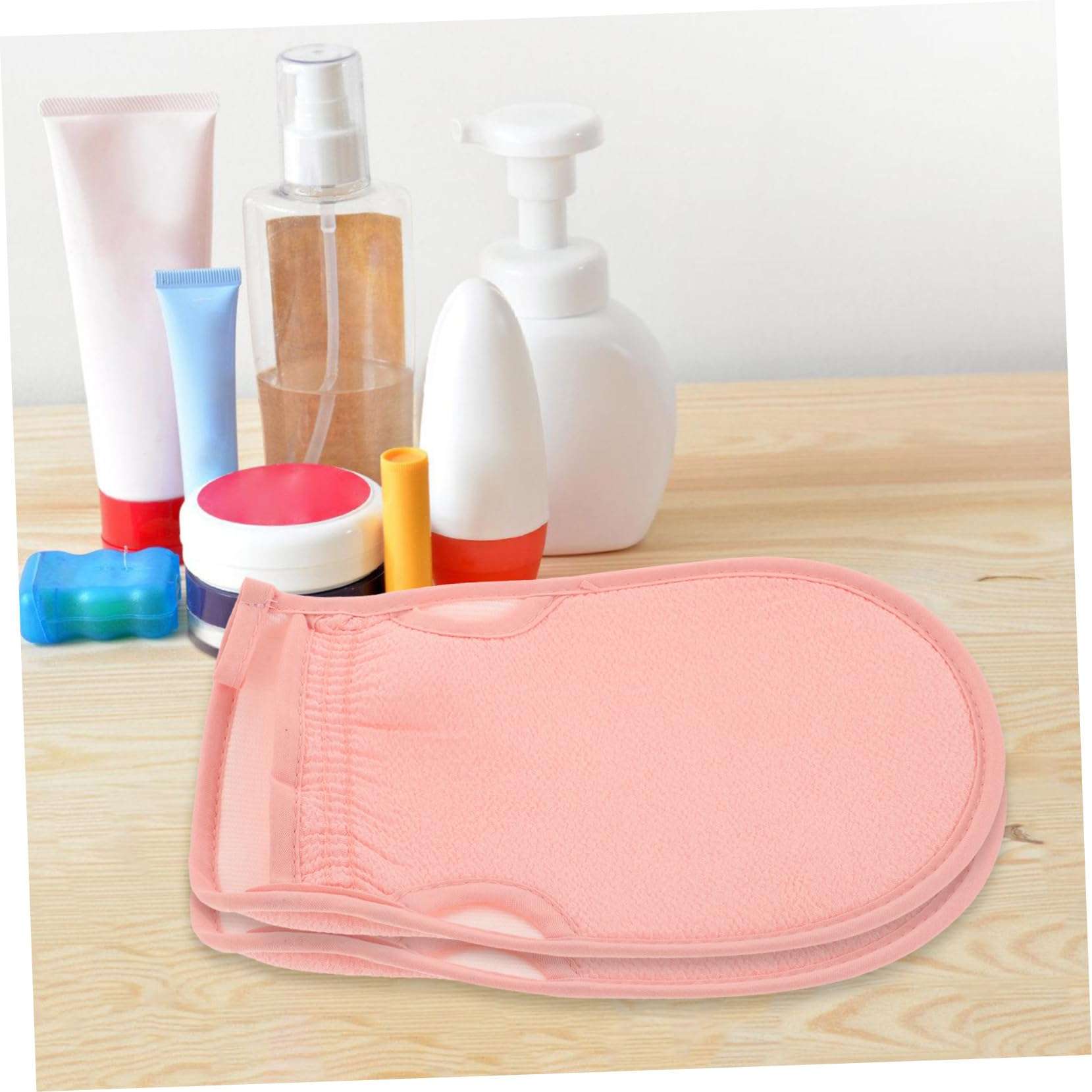 OHPHCALL 2pcs Double Sided Exfoliating Bath Mitts for Body Scrubbing Deep Exfoliating Gloves for Adults for Shower and Spa 23 * 13cm Body Exfoliator Mitt 6