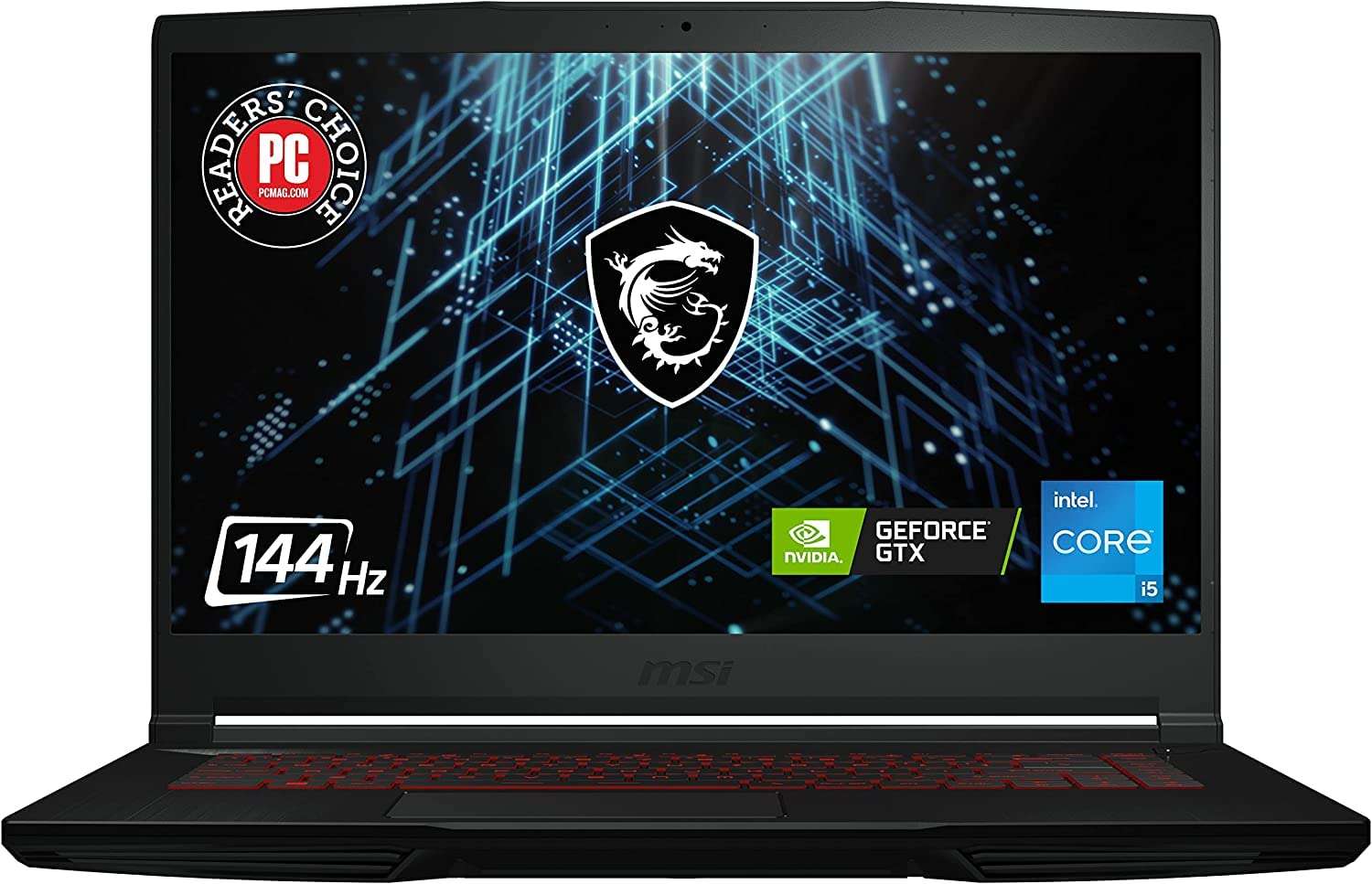 MSI GV15 15.6-inch Gaming Laptop: 144Hz Intel Core i5-11400H GTX 1650 8GB RAM 256GB SSD (11SC-633) with HDMI Cable & Laptop Scren Cleaner 2