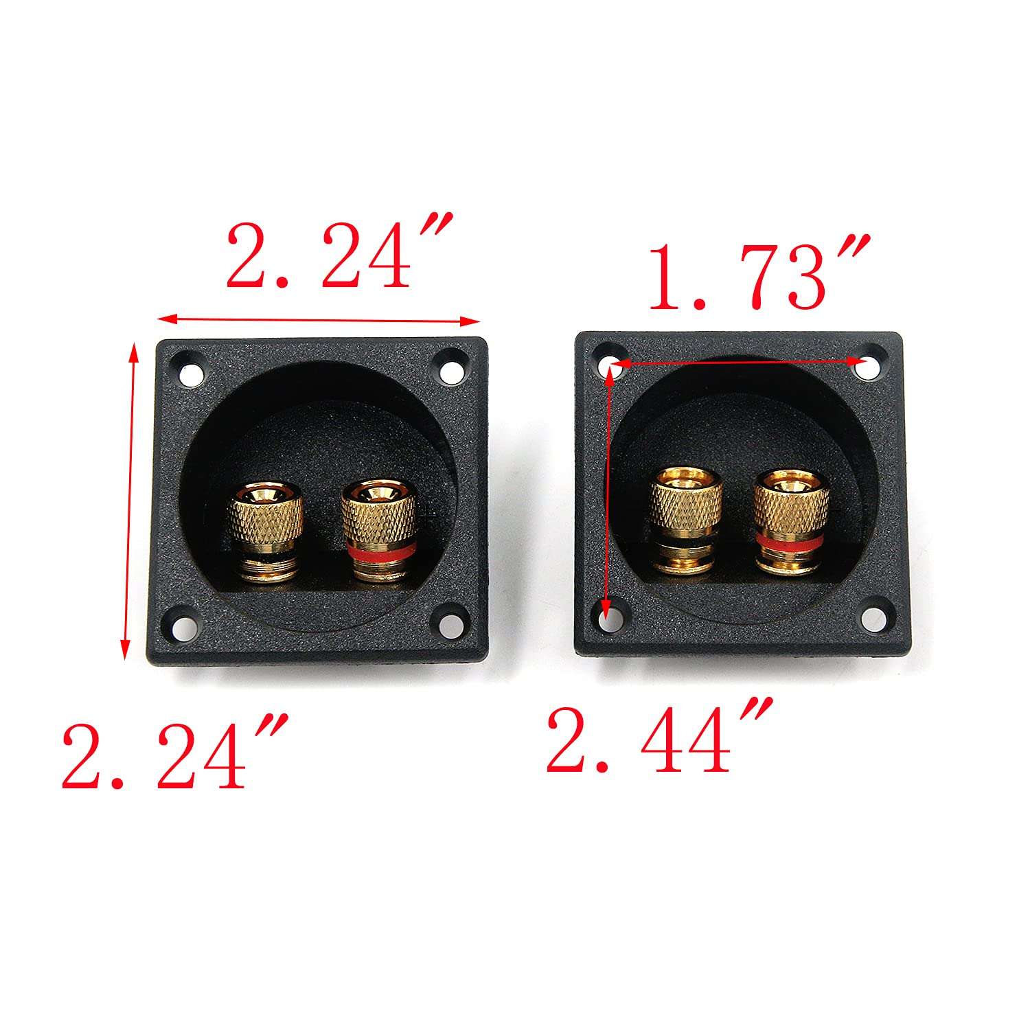 MY MIRONEY 2-Way Speaker Box Terminal Binding Post Cup 2.2" Speaker Box Terminal Cup Home Stereo Screw Cup Connectors Pack of 2 2