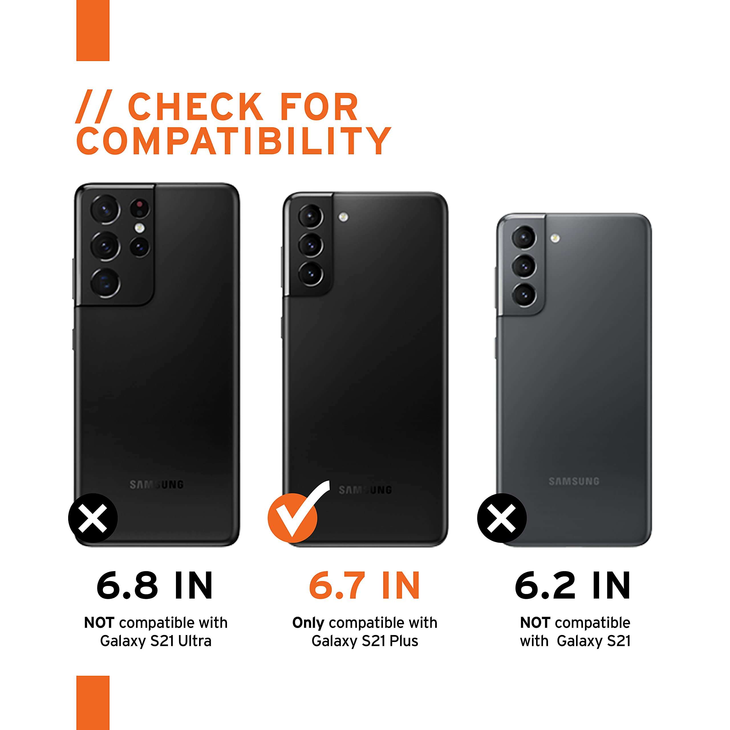 URBAN ARMOR GEAR UAG Designed for Samsung Galaxy S21 Plus Case Black Rugged Lightweight Slim Shockproof Premium Monarch Protective Cover, [6.7 inch Screen] 2