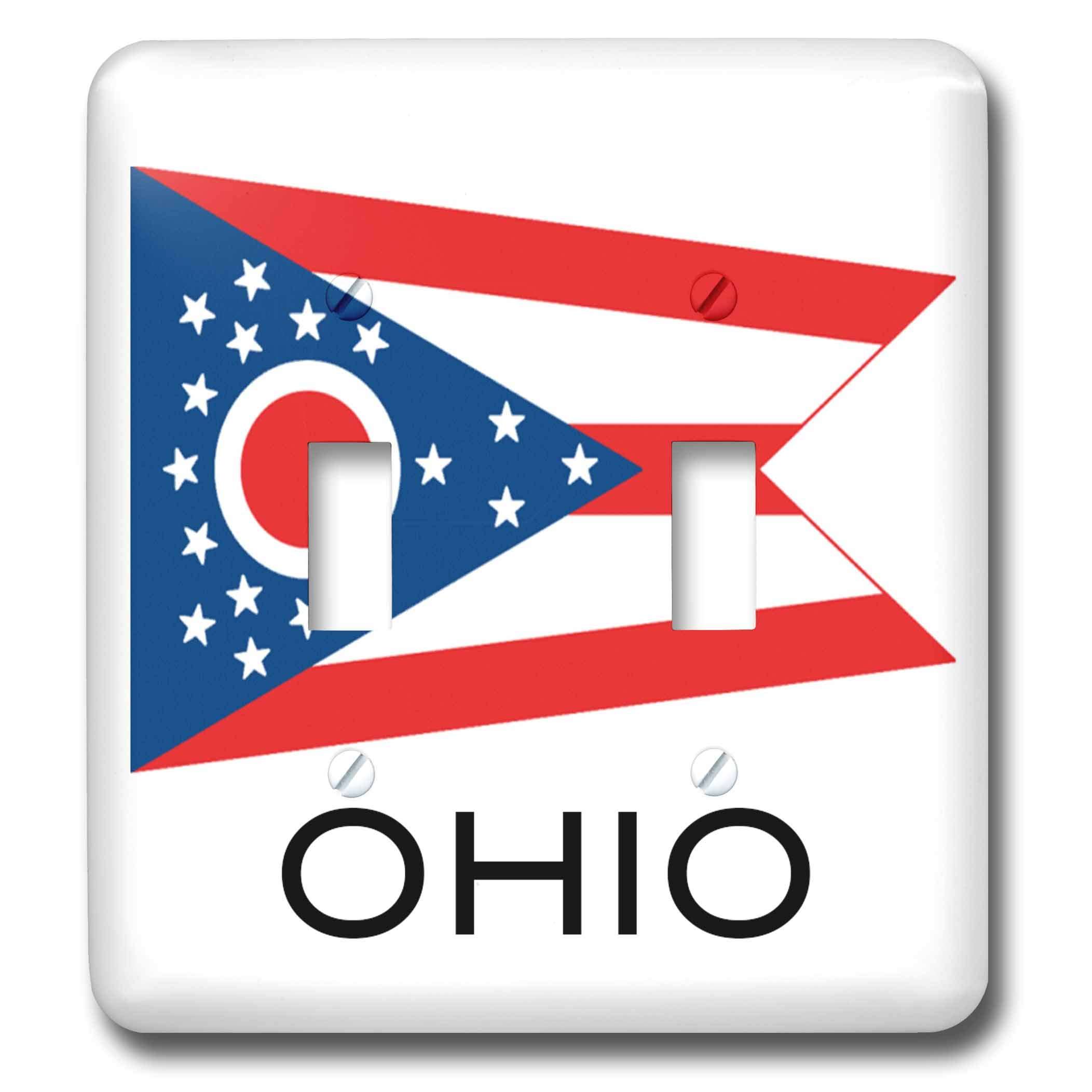 3dRose lsp_107385_2 Ohio State Flag Double Toggle Switch 1