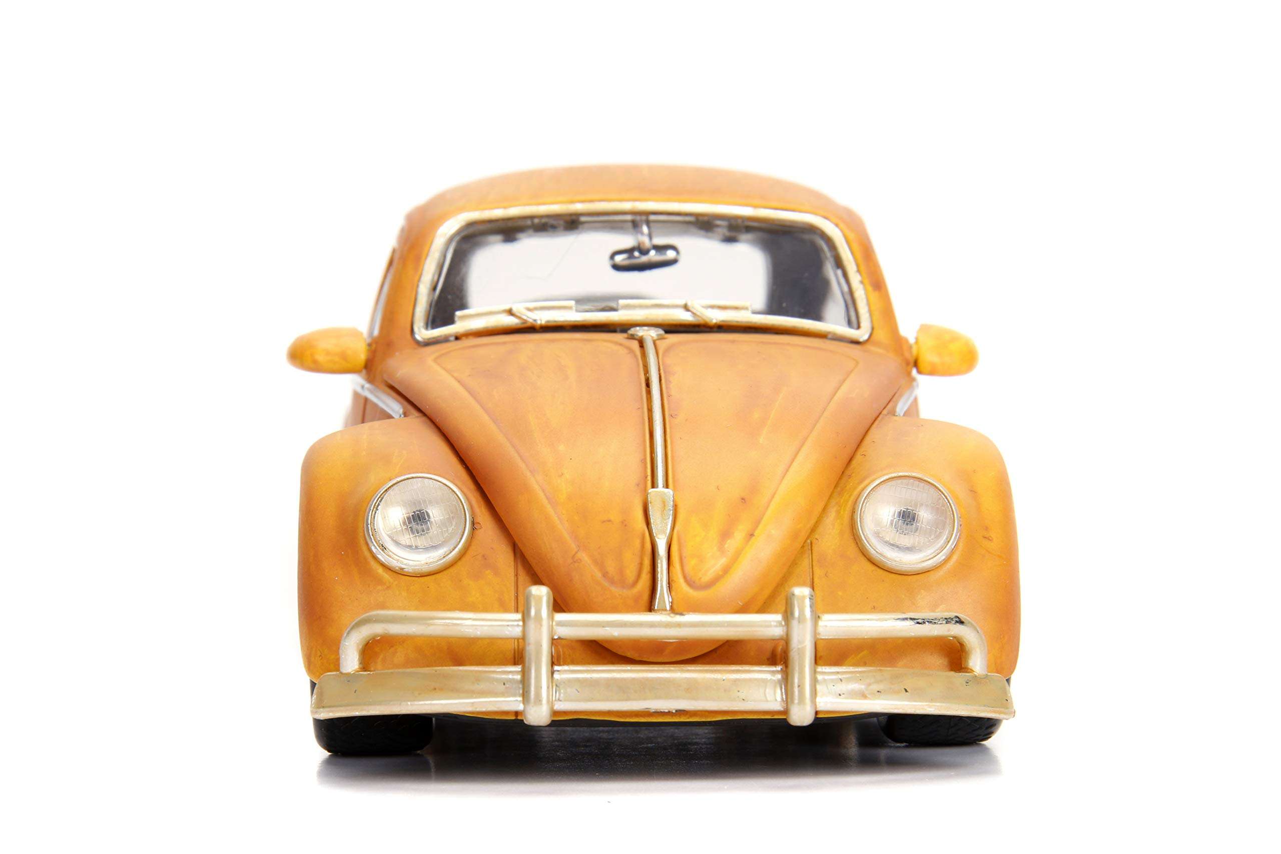Jada Toys Transformers Bumblebee Volkswagen Beetle Die-cast Car, 1:24 Scale Vehicle & 2.75" Charlie Collectible Metal Figurine, Yellow 2