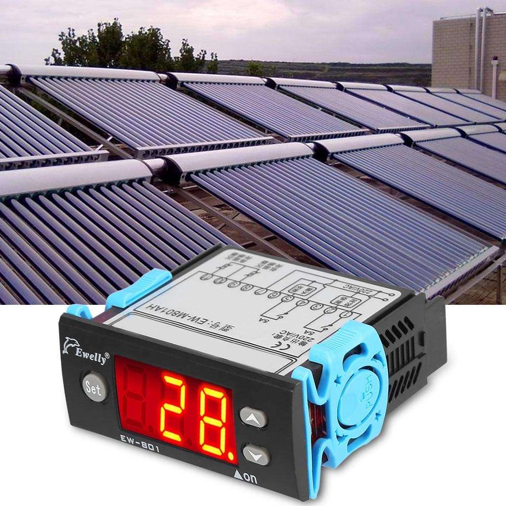 Thermostat, Solar Water Heater Temperature Controller Thermostat with Sensor Digital Display Test parameters Solar Water Heater Thermostat 3