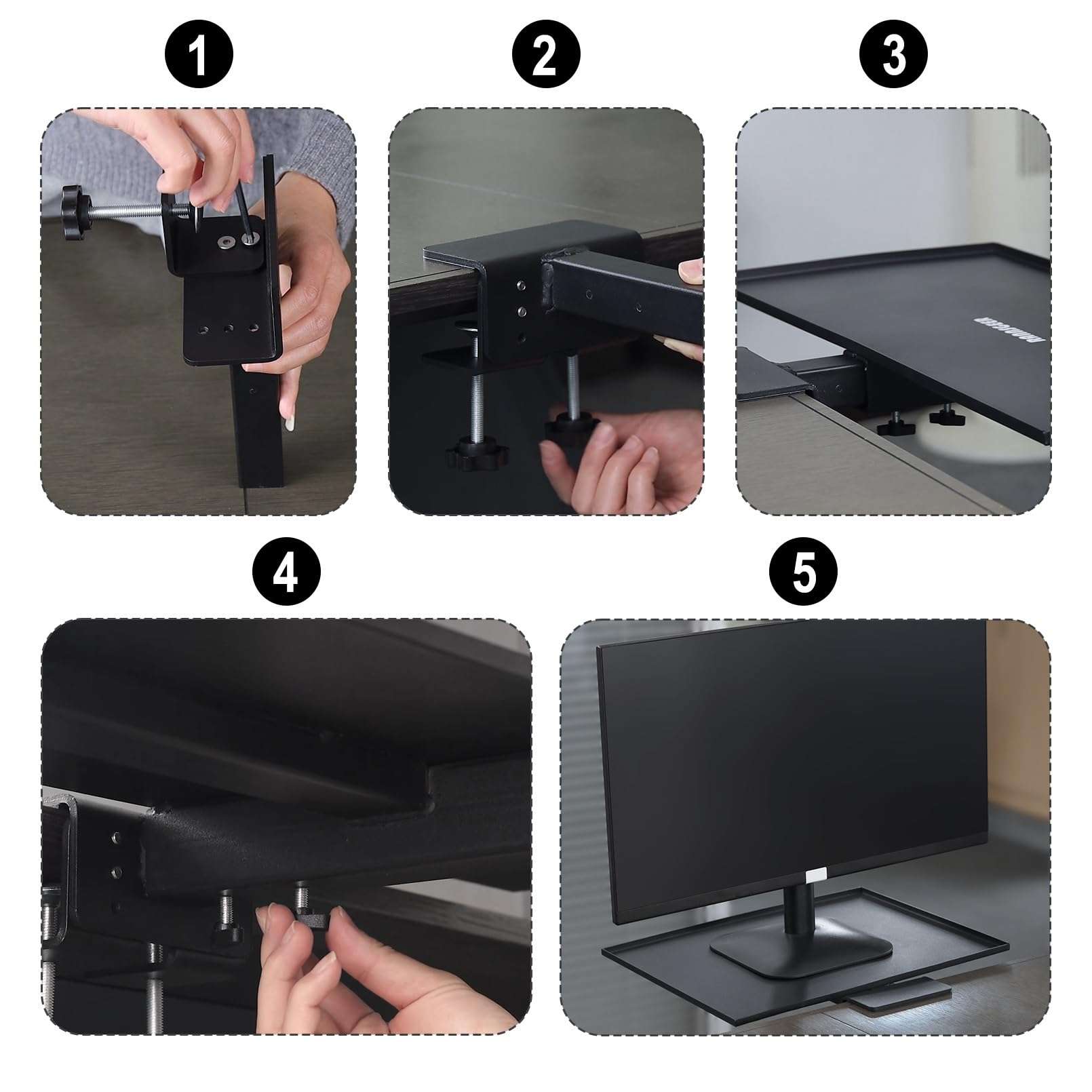 Rannsgeer Extender Tray Desk Table for Home and Office Use (22 x 10 Inch) 5