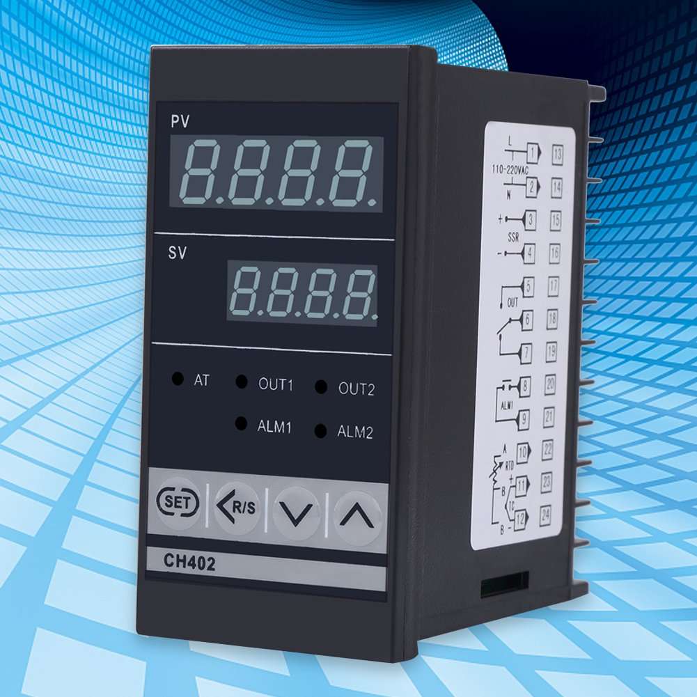 Thermostat Switch,Thermostat Controller Digital Thermostat Ch402 Ac85-264V High Precision Smart Pid Temperature Controller Relay Input 5