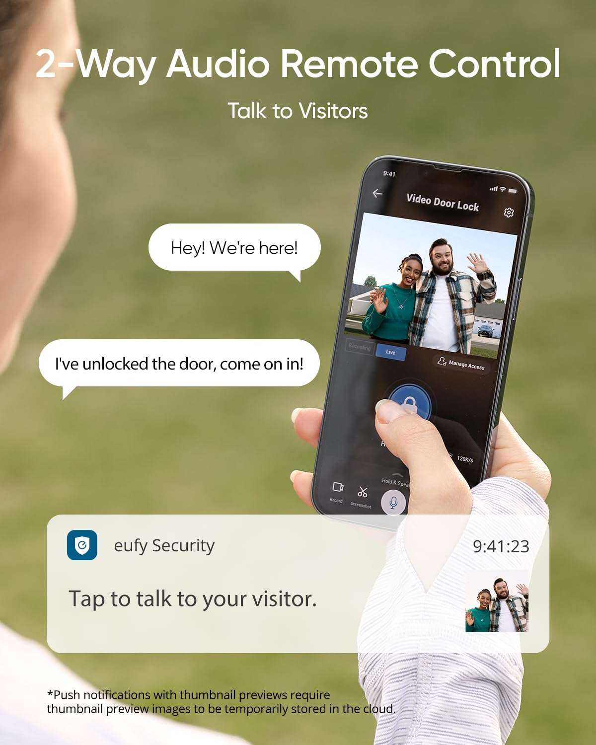eufy Video Smart Lock S330, 3-in-1 Camera+Doorbell+Fingerprint Keyless Entry Door Lock, Smart Wi-Fi Deadbolt for Front Door, App Remote Control, No Monthly Fee, SD Card Required, Chime Included 4