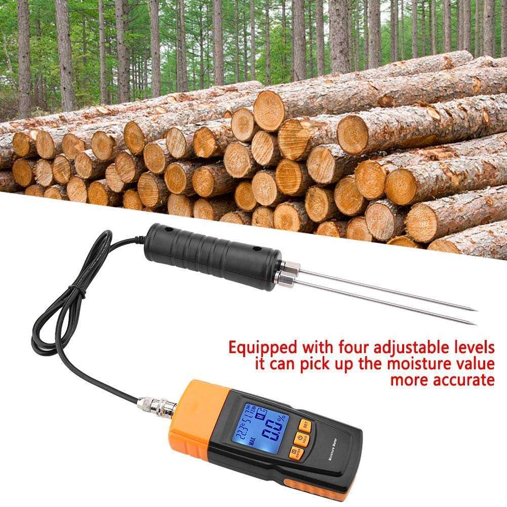 YYONGAO Water Quality Meter, Moisture Meter for Wood, General Tools Digital Moisture Meter LCD Inductive Detector Timber Humidity Tester -10-60℃ High Accuracy 4
