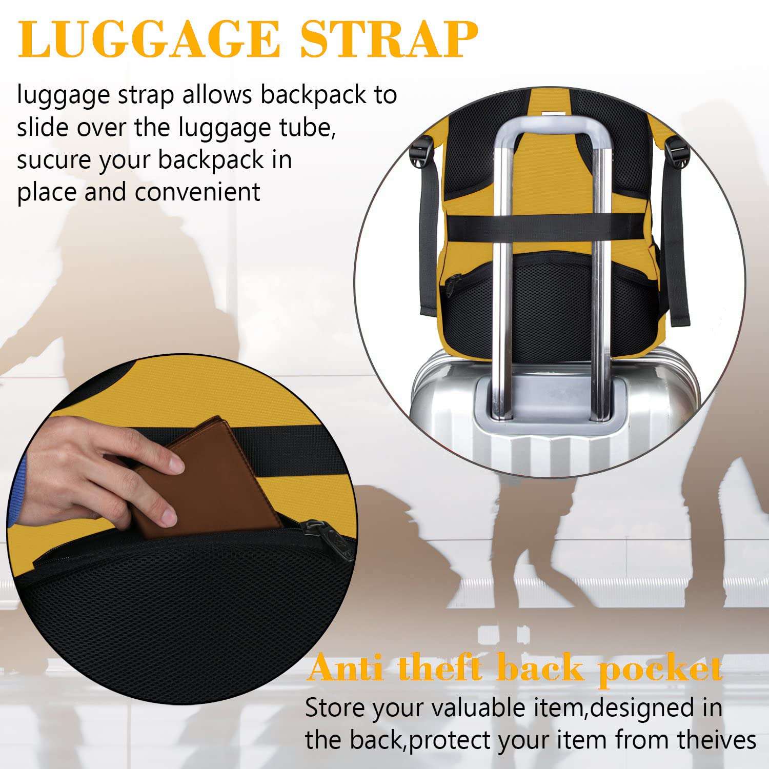 MATEIN Travel Laptop Backpack, Sturdy Anti Theft College School Backpack for Girls Boys with USB Charging Port, Water Resistant 15.6 Inch Computer Daypack Student BookBag Gift for Women and Men 5