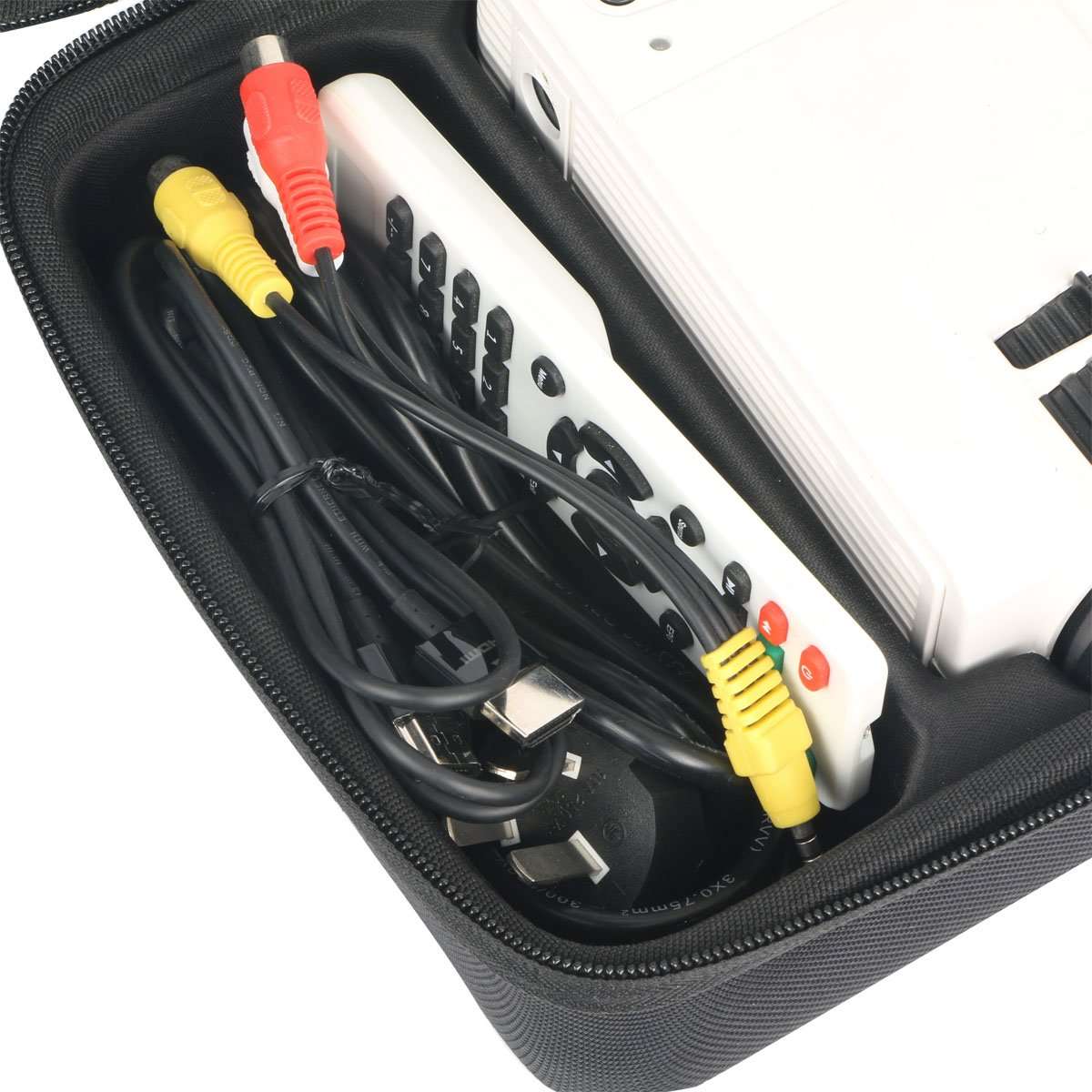 Khanka Hard Travel Case Replacement for DR. J Professional 1080P Mini Projector (Black) 5