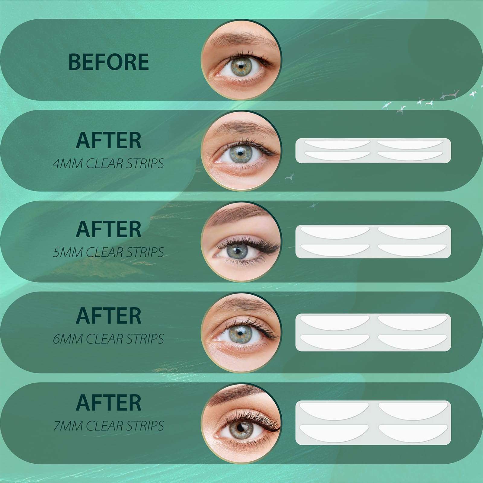 Eyelid Tape, 480PCS Eyelid Lifter Strips, Eyelid Tape for Hooded Eyes Invisible, Waterproof Double Eyelid Tape, Suitable for Uneven or Monolids, Instant Eye Lift Without Surgery 6