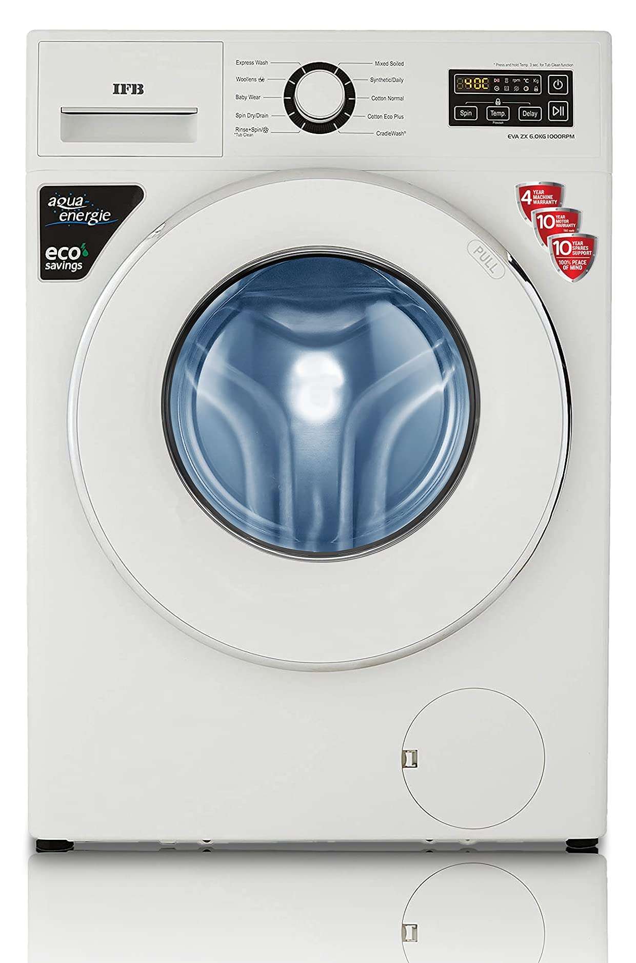 IFB 6 Kg 5 Star Fully-Automatic Front Loading Washing Machine (EVA ZX, White, Cradle wash, 2D Wash technology)
