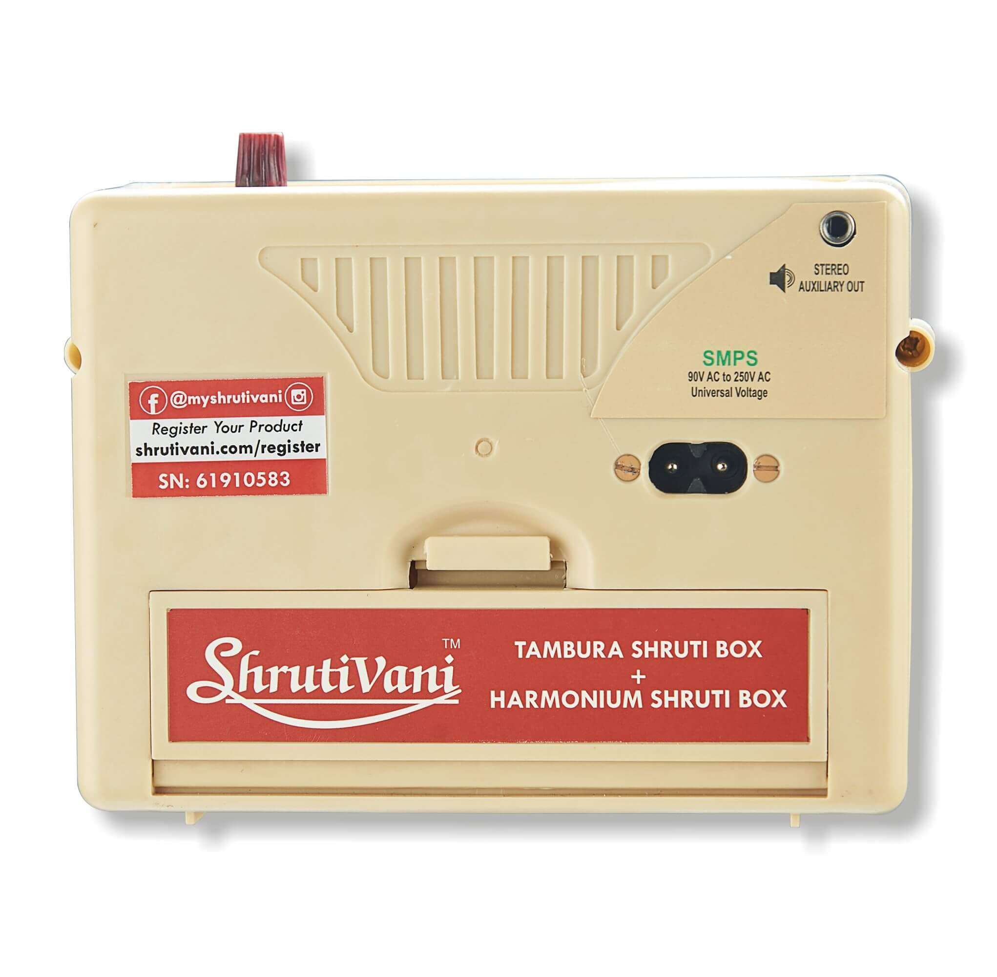 Shrutivani 2-in-1 Carnatic Electronic Shruti Box. Tanpura + Harmonium (Sruthi Petti Musical Instrument) (Beige Colour) 4