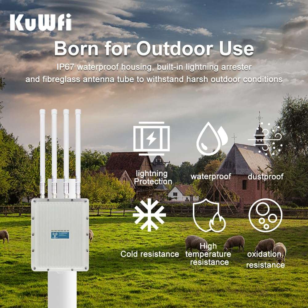 KuWFi Bundle of Goods WiFi 6 Wireless AP Router and 8-Port Gigabit PoE Ethernet Switch 4