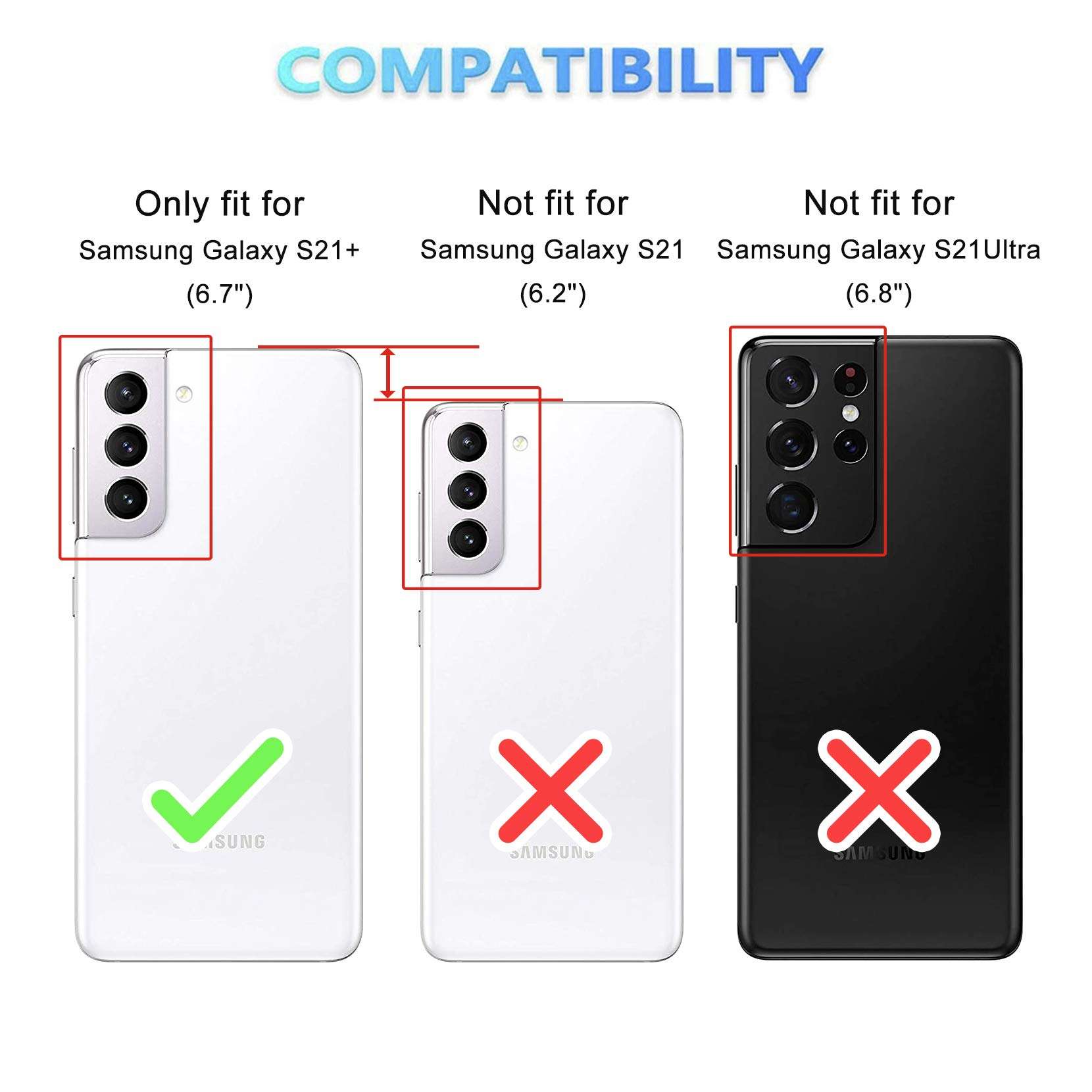 ykooe for Samsung Galaxy S21 Plus Case 6.7", Galaxy S21 Plus 5G Wallet Case Classic PU Leather Flip Fold Protective Cover with Card Holder and Magnetic Closure for Men, Black 3