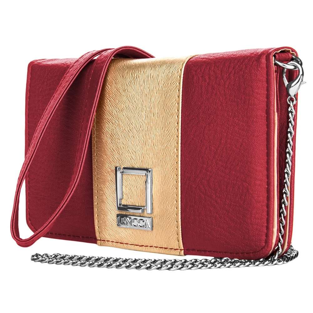 Durable Leather Cell Phone Wallet Case | Credit Debit Card Holder | ID Holder | Back Pocket | Shoulder Wallet Bag for Women 4