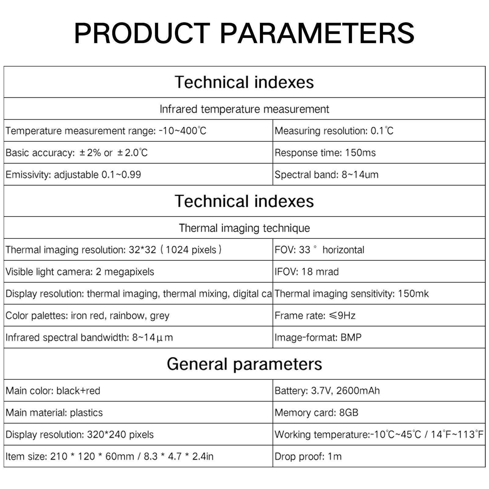 Qnotici NF-521 Thermal Imager Portable Infrared Camera Digital Display Heating Detector Handheld Temperature Imaging Imager 6