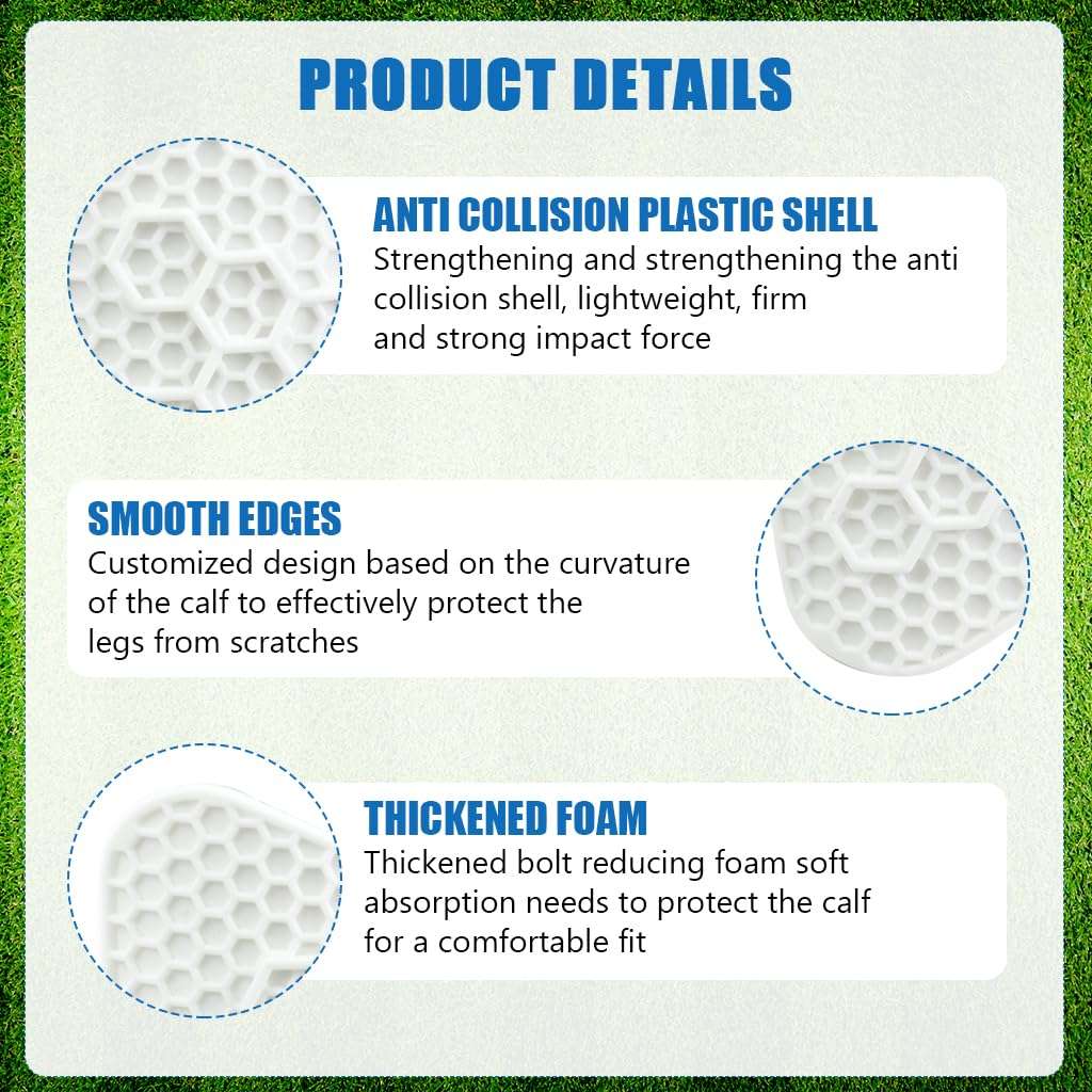 Proberos® 2Pcs Silicone Shin Guards Adults Teens Shin Guards Silicone Shin Guards Pads Anti-impact Honeycomb Construction Shin Guards Sport Shin Guards for Football, Rugby 5