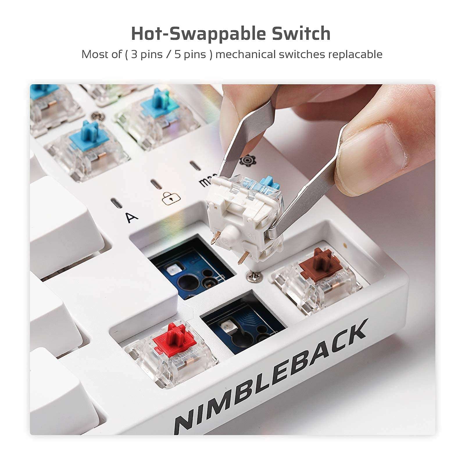 LTC Circle Pit HM-001 RGB Gaming Mouse & LTC NB681 Nimbleback RGB Wired 65% Hot-Swappable Mechanical Keyboard（Red Switch） Bundle 6