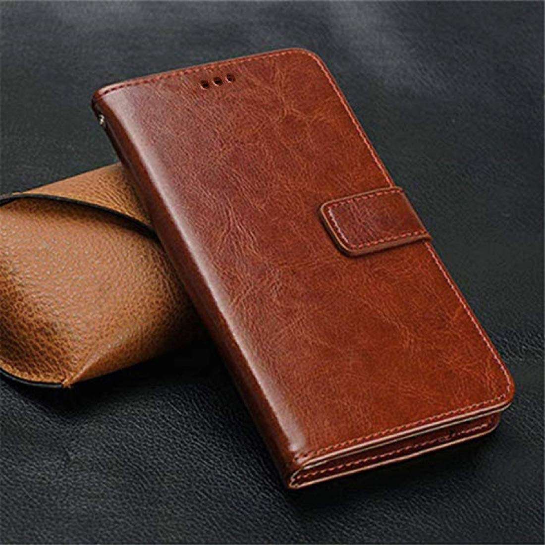 Casotec Flip Cover Compatible with OnePlus 8 | Premium Leather Finish | Inbuilt Pockets & Stand | Flip Cover Back Case for OnePlus 8 (Brown) 3