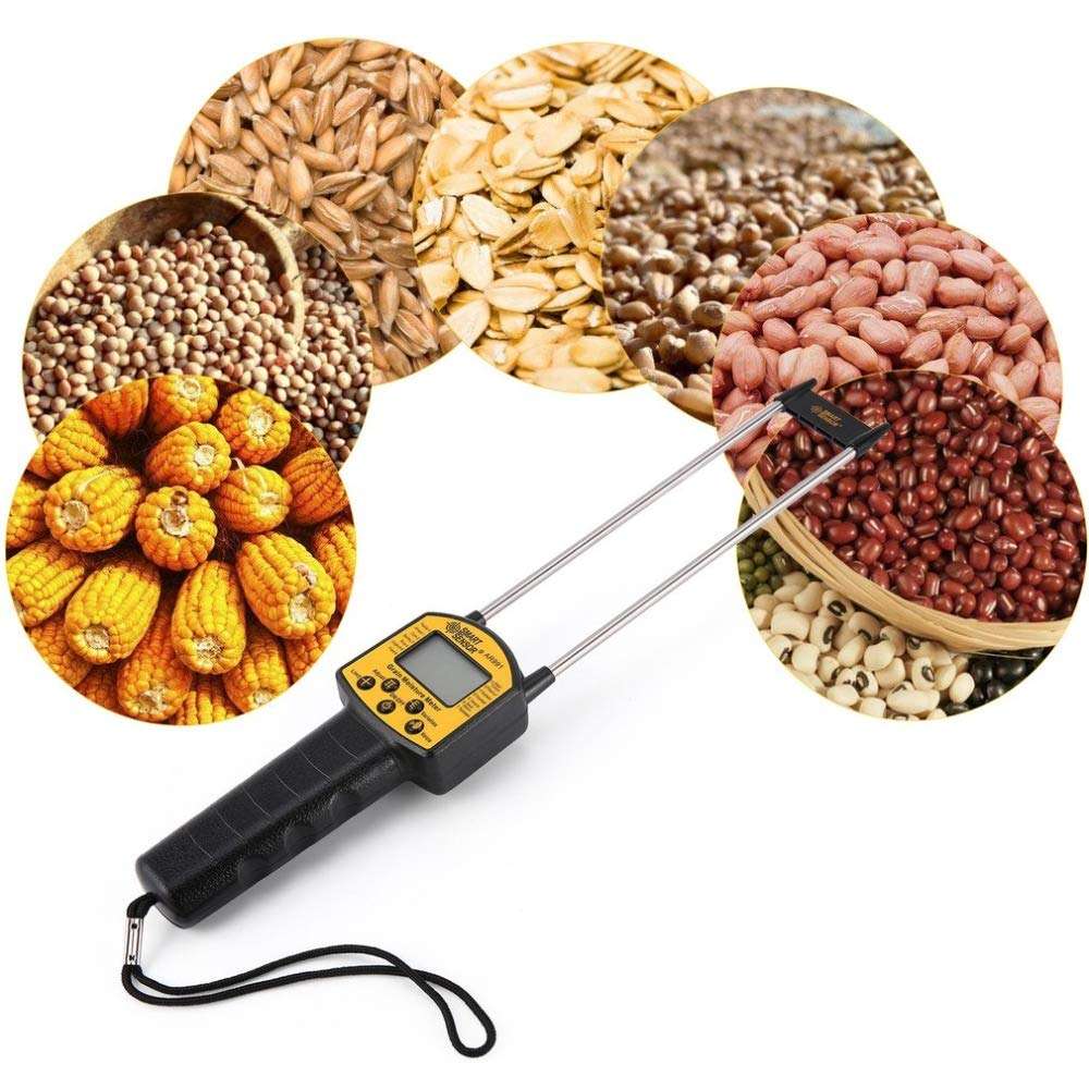 SISHUINIANHUA Digital Grain Moisture Meter Hygrometer Use for Corn Wheat Rice Bean Peanut Grain Measurement Moisture Humidity Tester 1