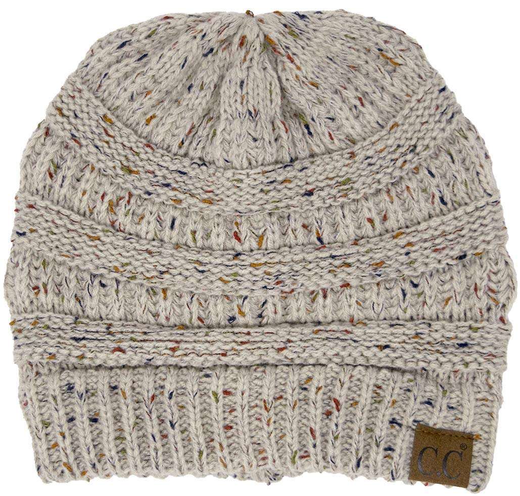 Funky Junque Confetti Knit Beanie - Oatmeal (Dark) 3