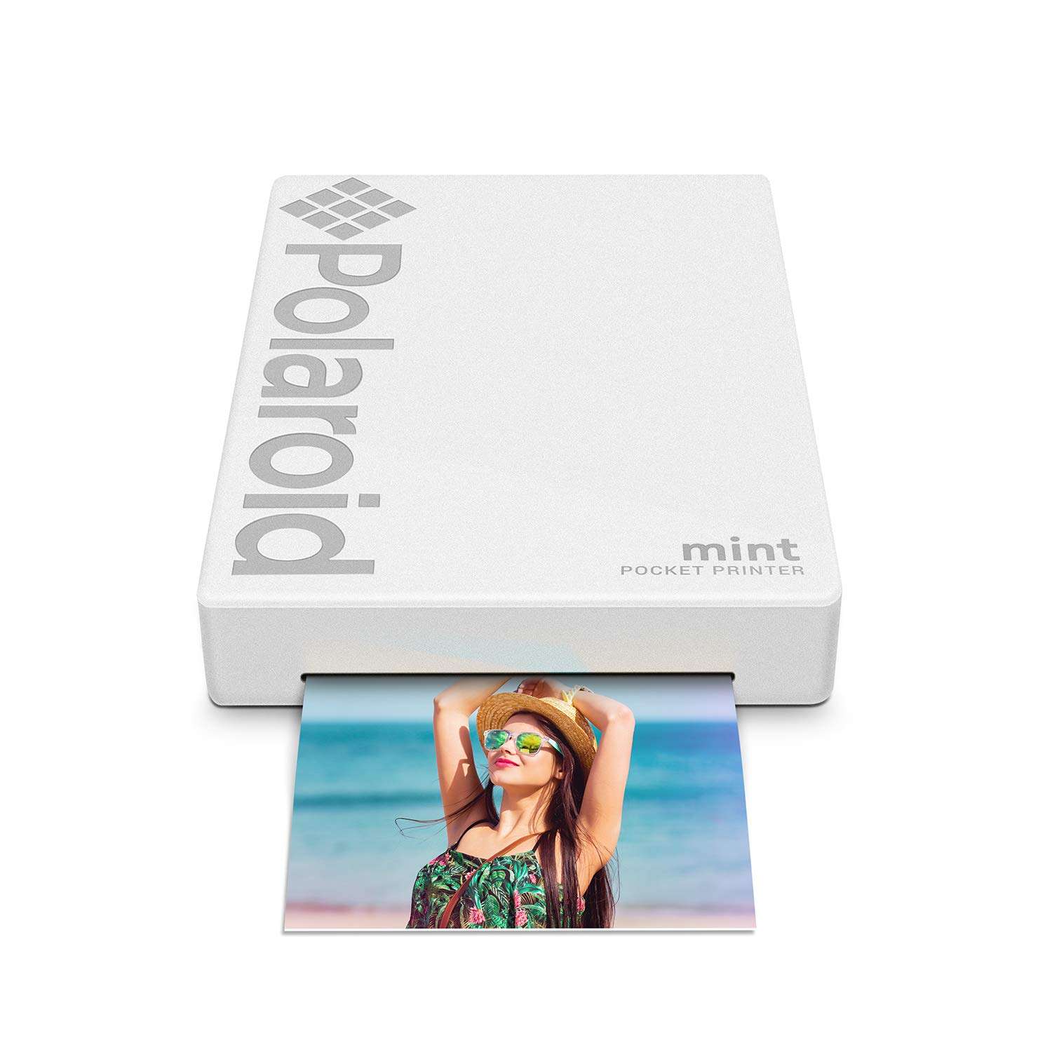 Zink Polaroid Mint Pocket Printer W/ Zink Zero Ink Technology & Built-In Bluetooth for Android & iOS Devices - White 1