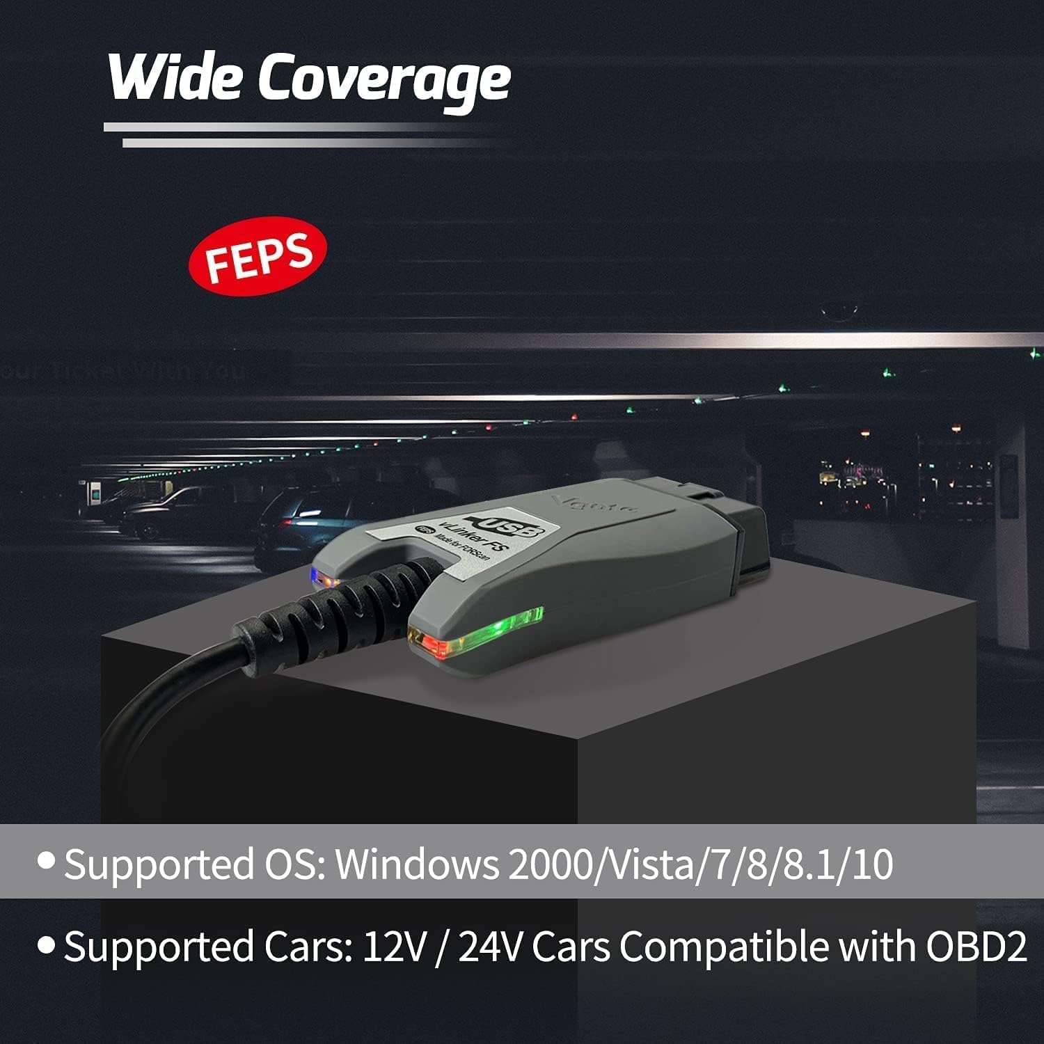 Vgate vLinker FS OBD2 USB Adapter for FORS-can HS/MS-CAN Auto Switch 4