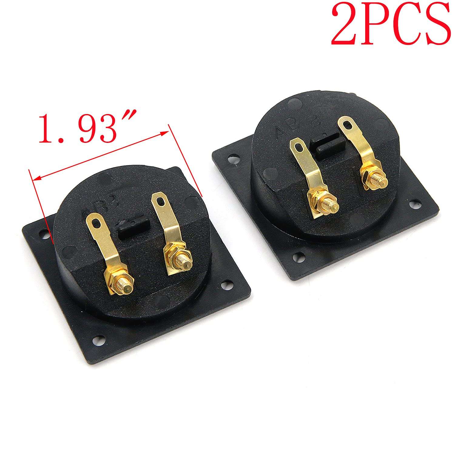 MY MIRONEY 2-Way Speaker Box Terminal Binding Post Cup 2.2" Speaker Box Terminal Cup Home Stereo Screw Cup Connectors Pack of 2 4